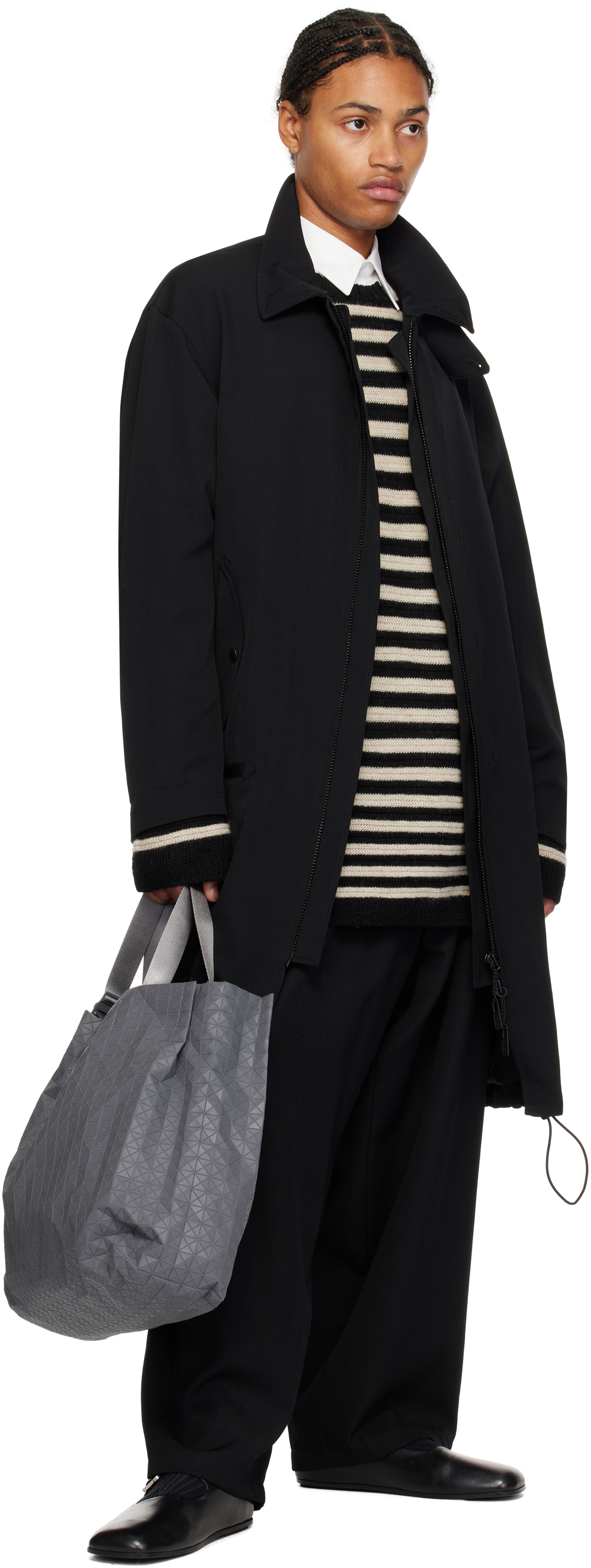 Bao Bao Issey Miyake Gray One-tone Tote In 12-gray