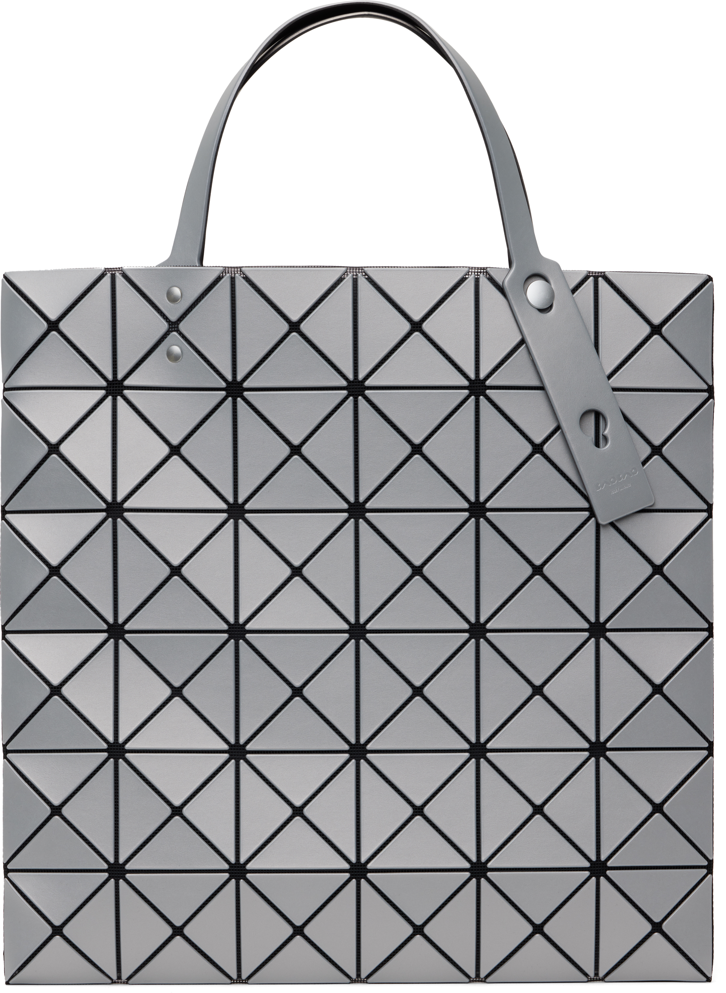 BAO BAO ISSEY MIYAKE: Gray & Silver Lucent W Color Tote | SSENSE
