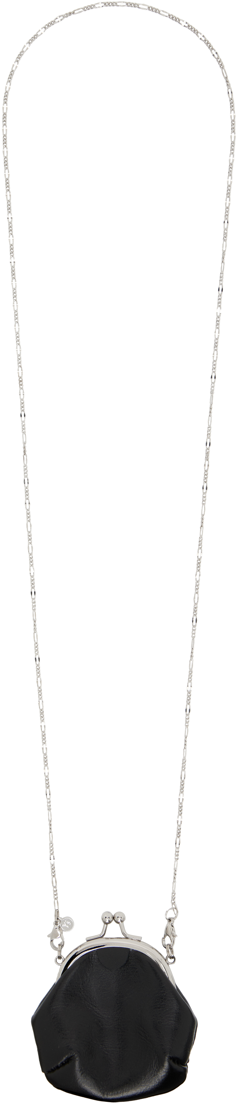 Y's Metal Clasp Necklace In Black