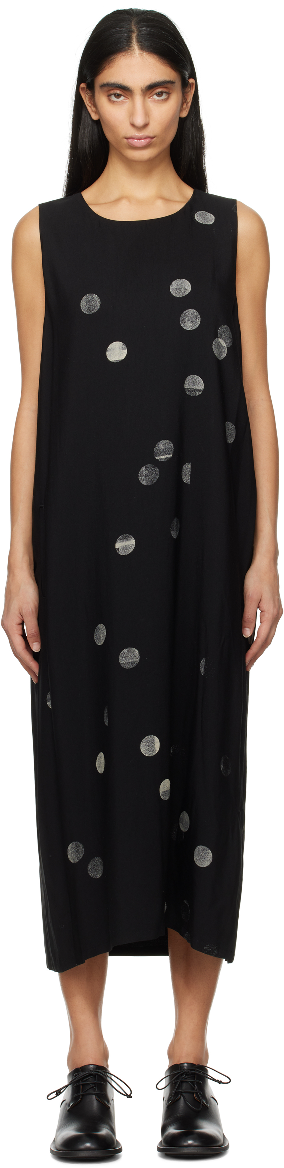 Black Sleeve Less Midi Dress