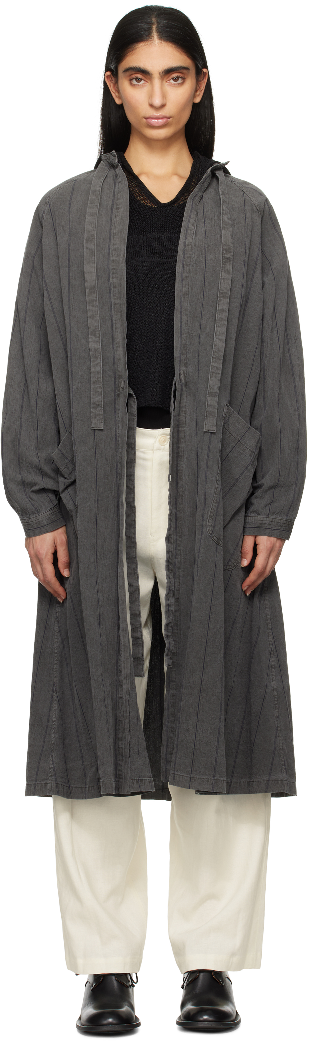 Gray Sergical Gown Coat