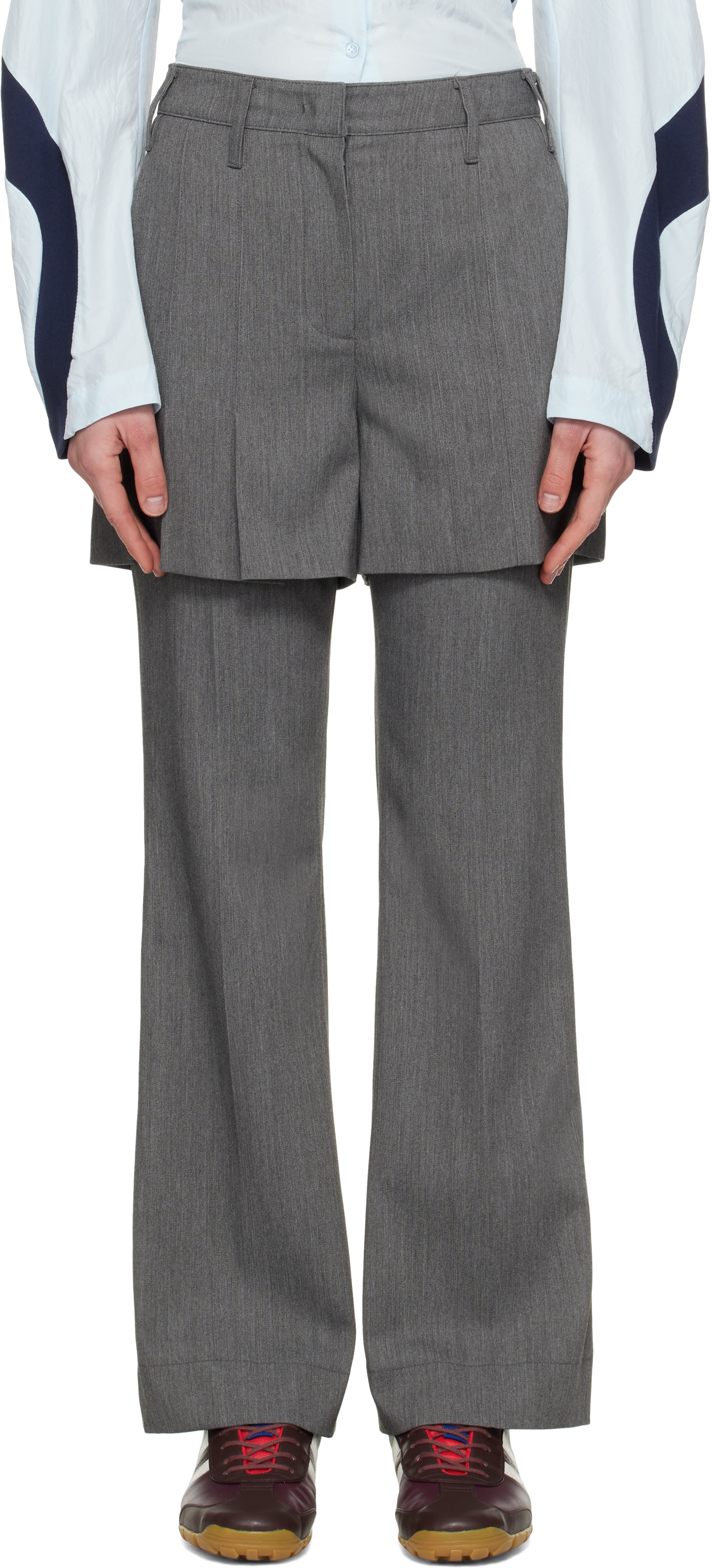 [OPEN YY] / ☆ 25SS OVERLAY PANTS / GRAY f31333cdf2aeb221658be577eacc6b