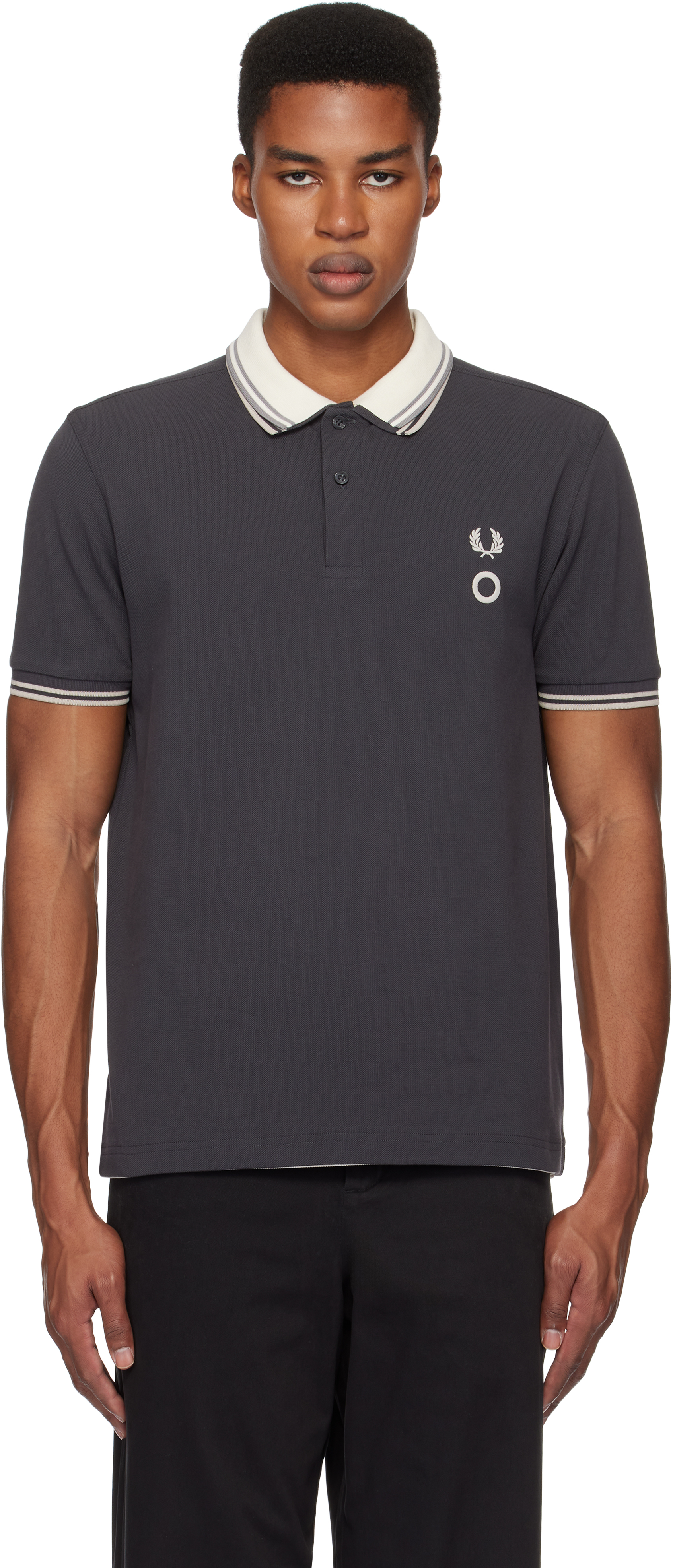 Gray Fred Perry Edition Short Sleeve Reversible Polo