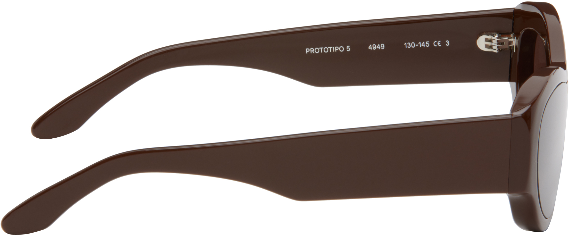Sunnei Black Prototip 5 Sunglasses In Dark Brown