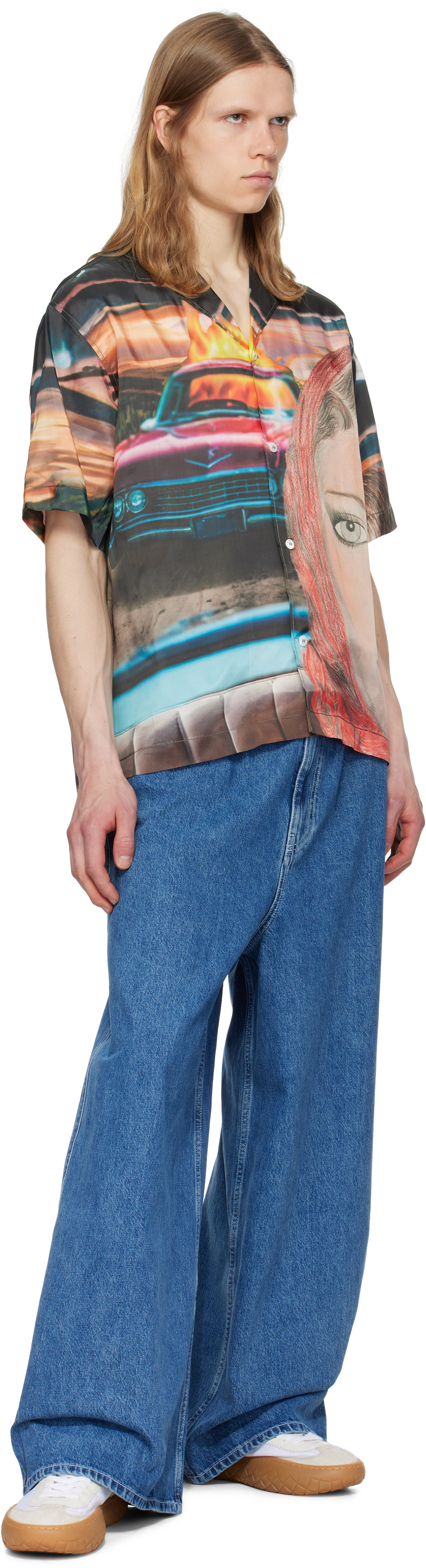 Sunnei Multicolor Shortsleeve T-shirt In 8186 Annemarie Print