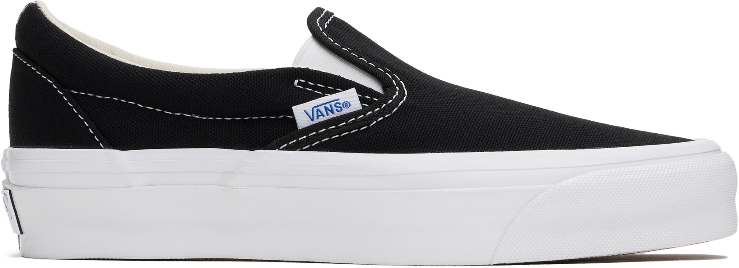Vans: Black Slip-On Reissue 98 Sneakers SSENSE