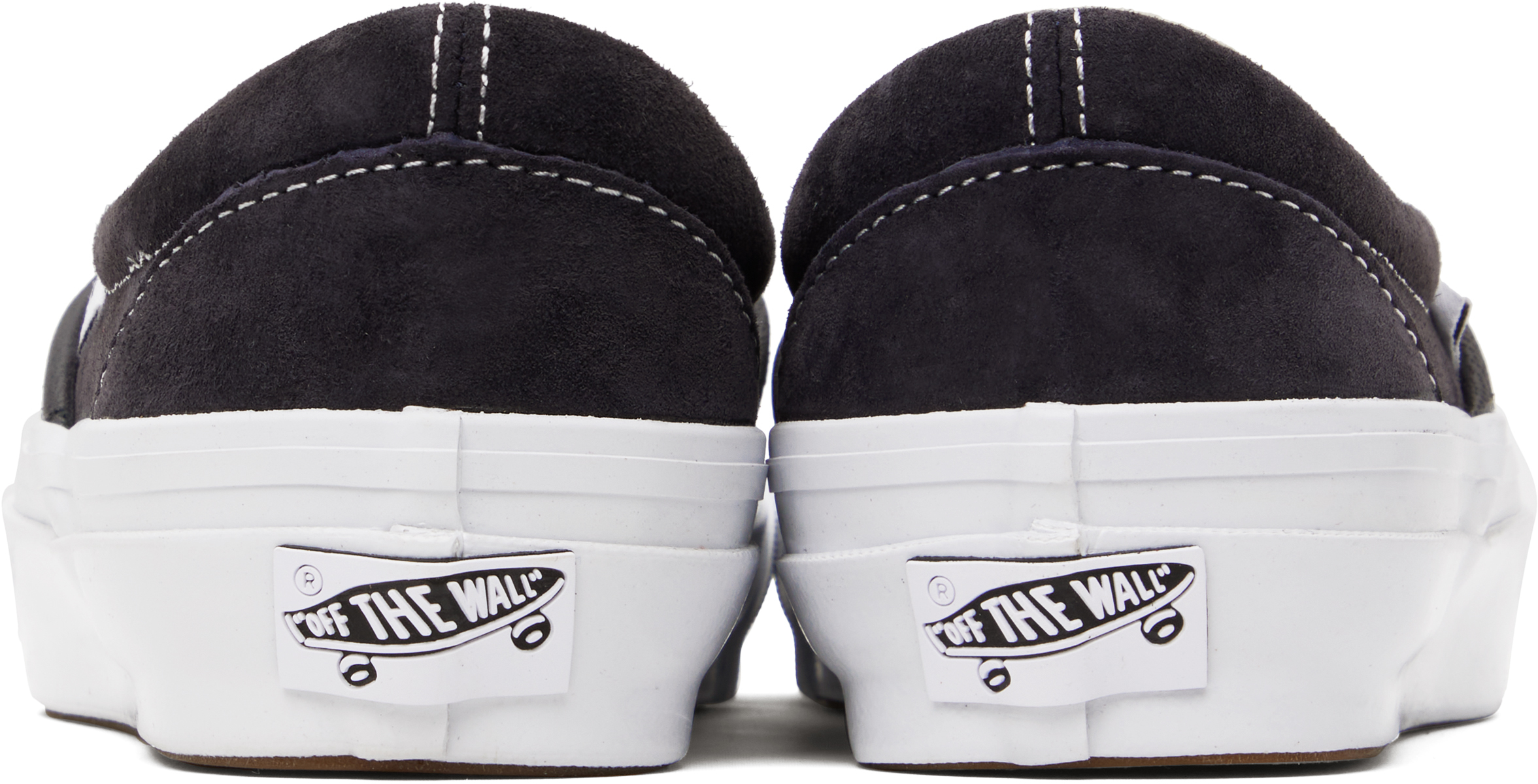 Vans Navy Lx Classic Slip-on 98 Snekaers In Pig Suede Nine Iron