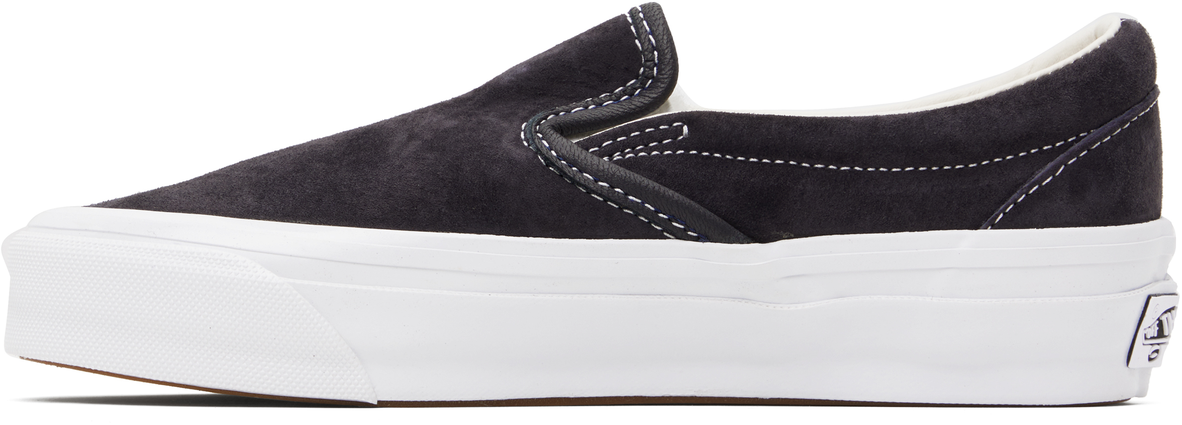 Vans Navy Lx Classic Slip-on 98 Snekaers In Pig Suede Nine Iron