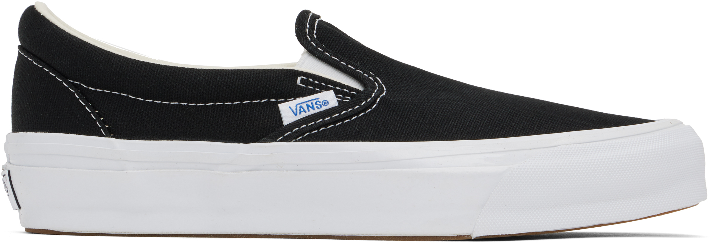 Vans: Black LX Slip-On Reissue 98 Sneakers | SSENSE