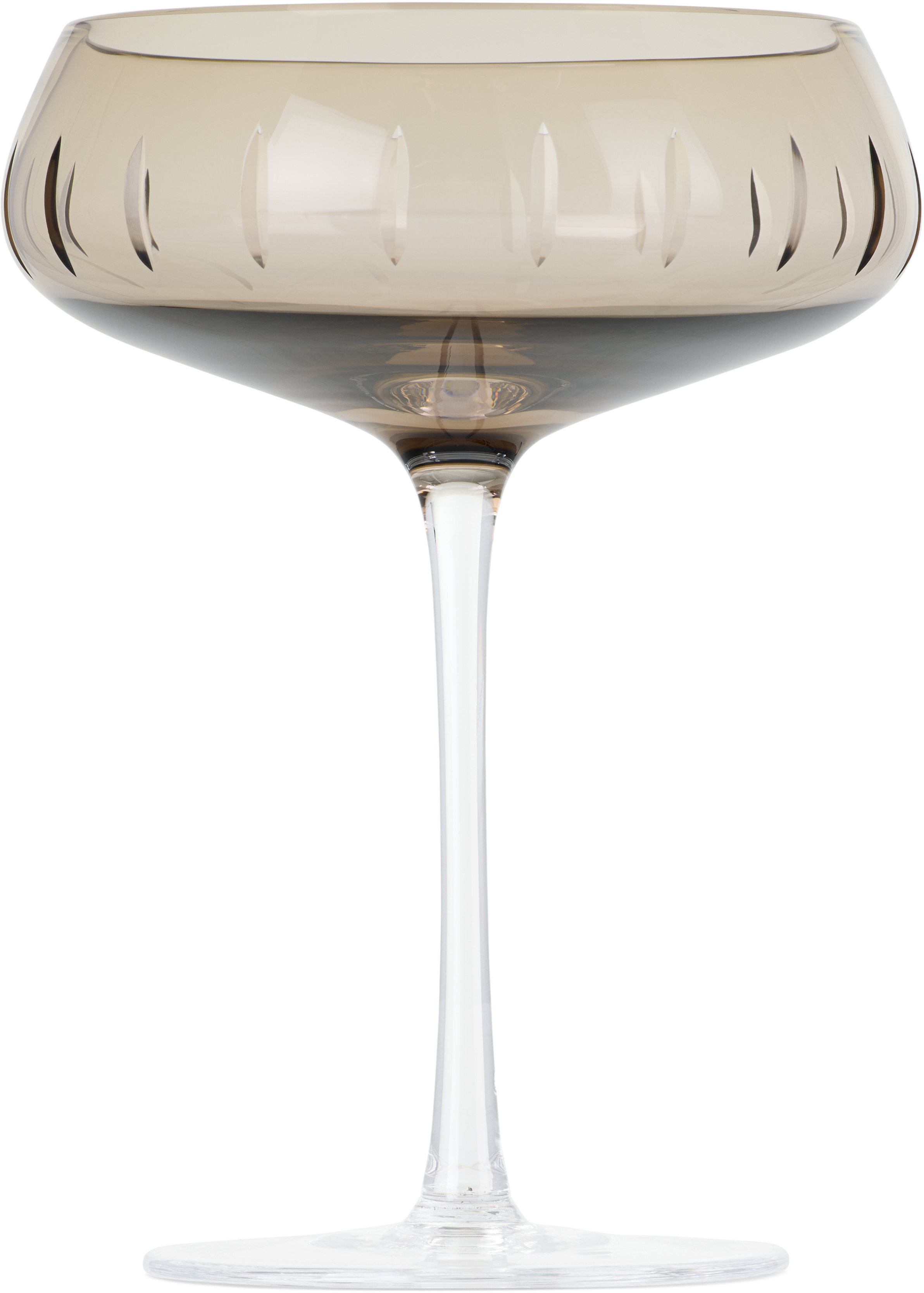 Louise Roe Brown Single Cut Champagne Coupe