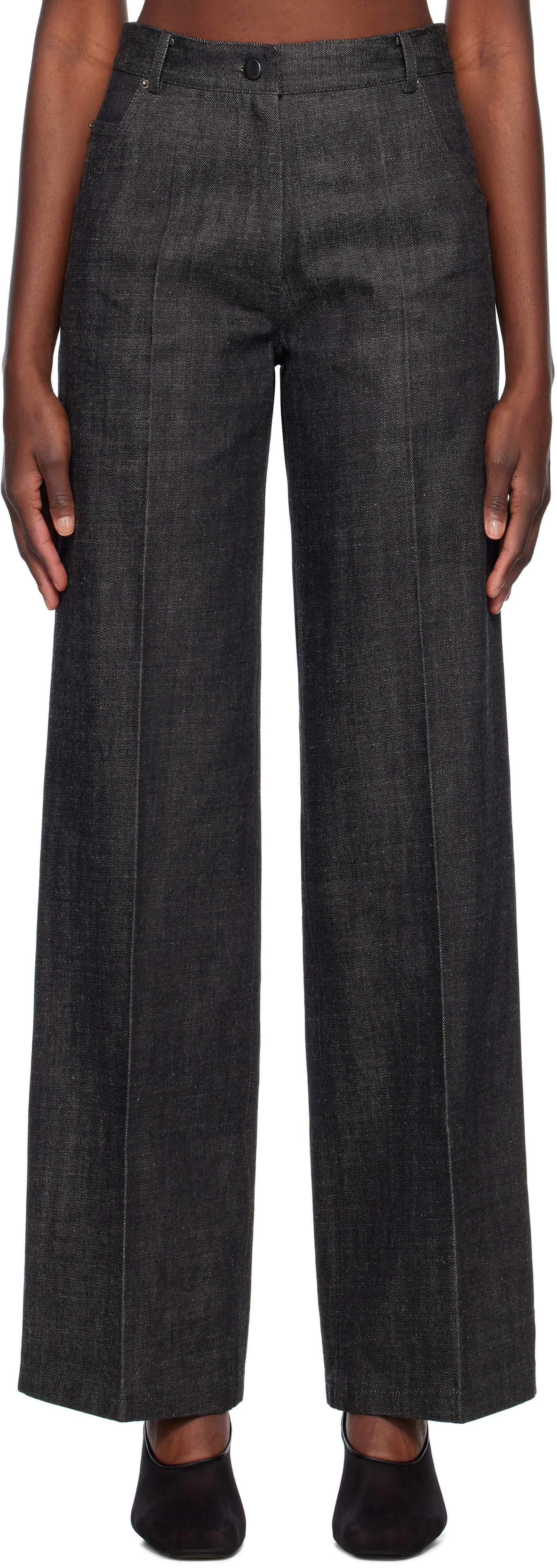 【関税込み】GIA STUDIOS グレー Riley ジーンズ Gray Riley Jeans by GIA STUDIOS on Sale