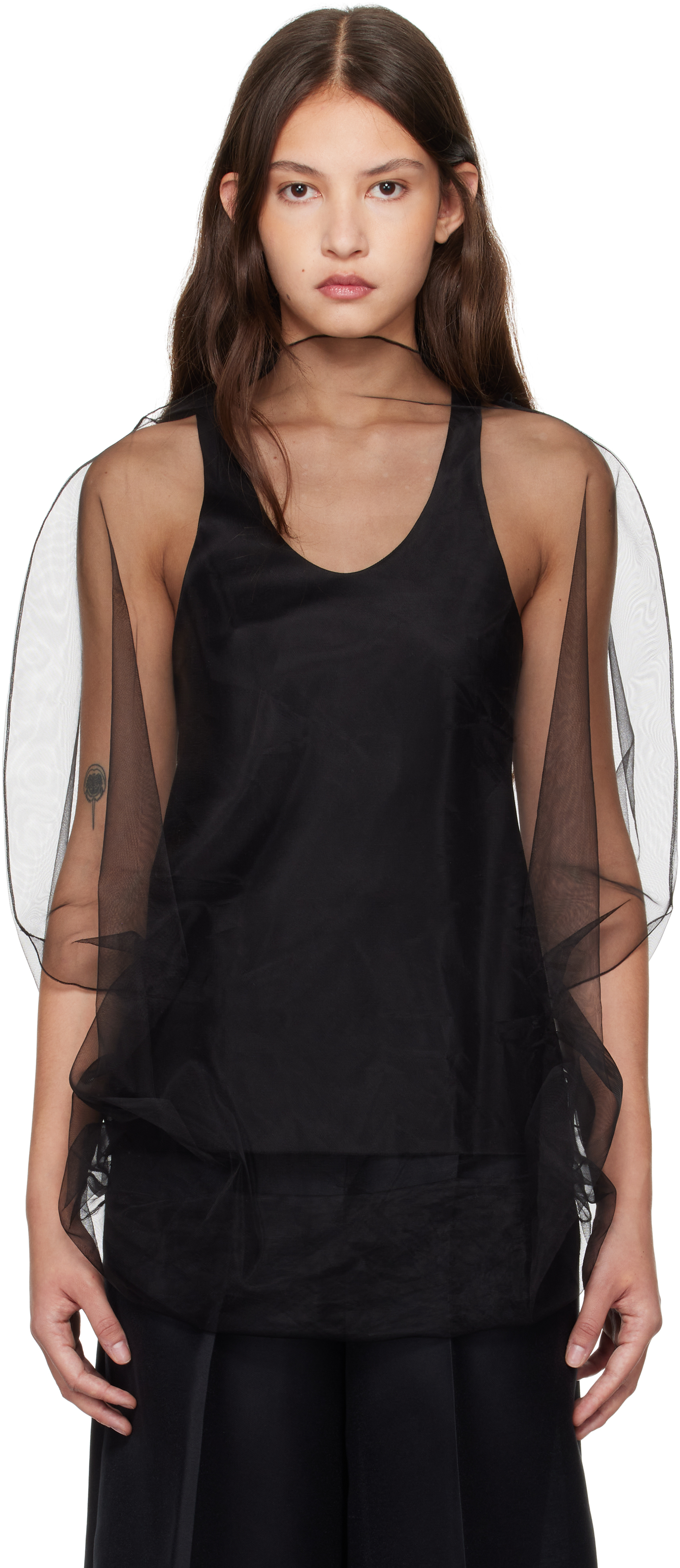 Black Aurore Tank Top