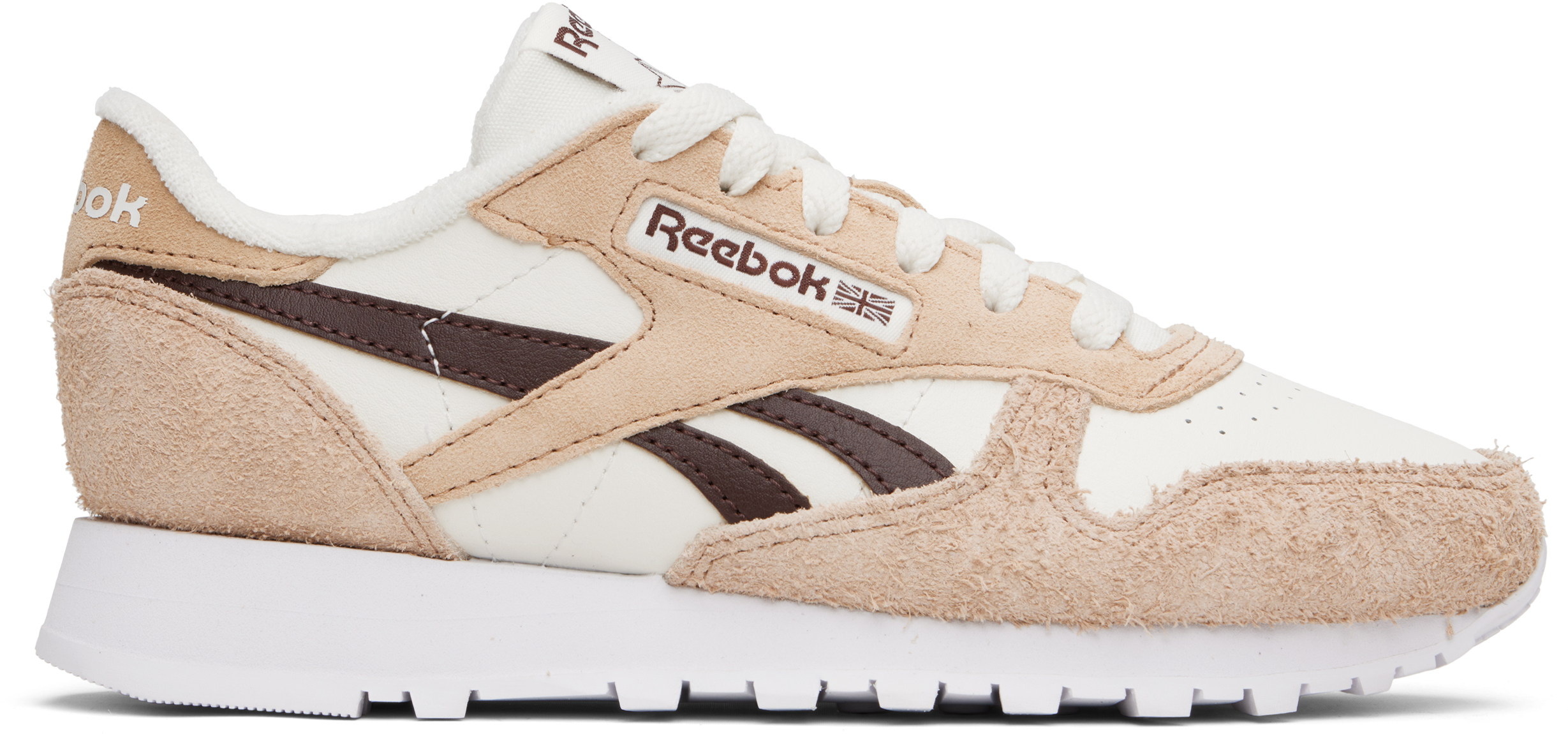 Beige Classic Leather Sneakers
