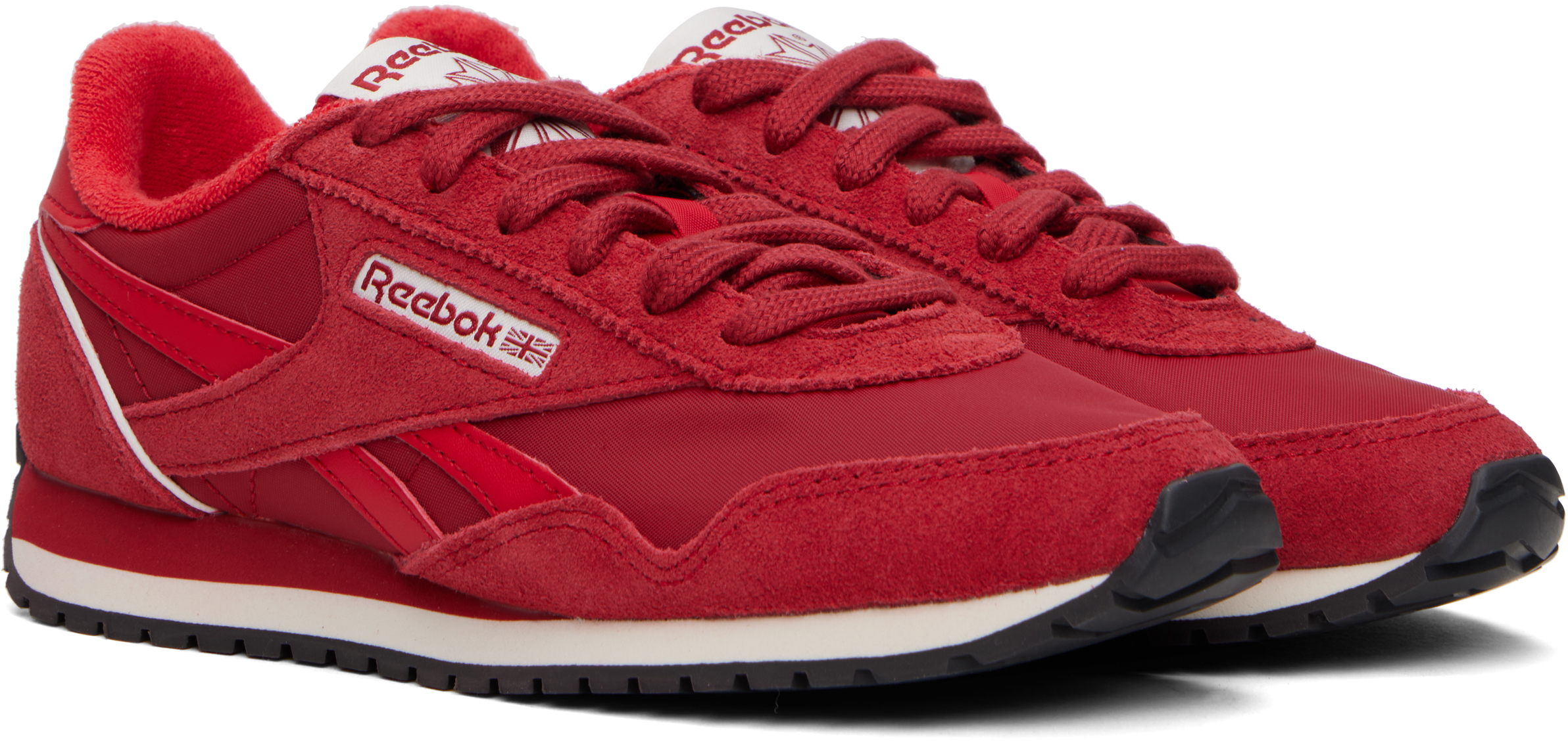 Reebok Classic Az Red And White Lace-up Sneakers In Red/white