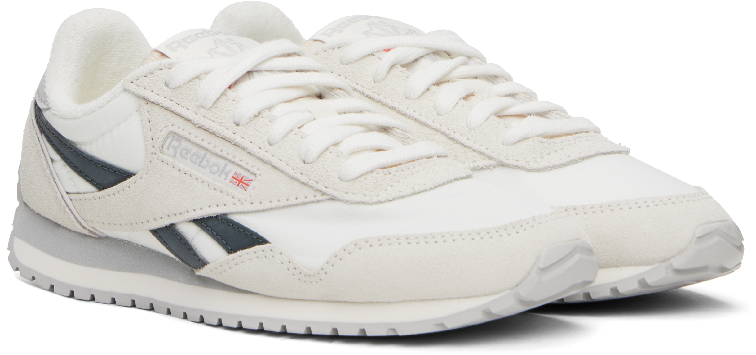 White & Gray Classic AZ Sneakers - Thumbnail 4