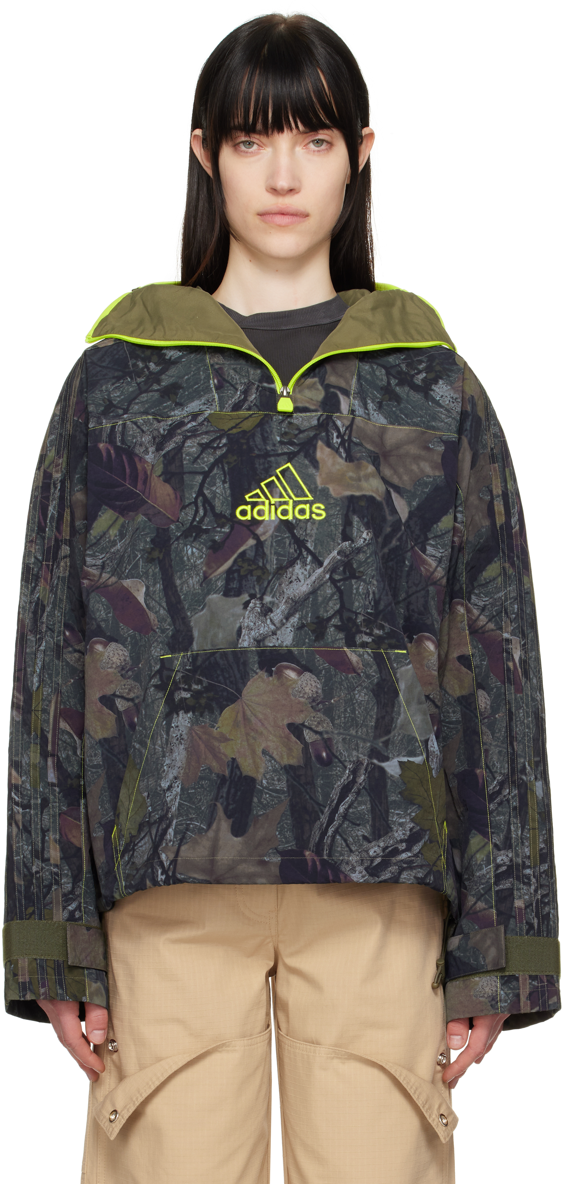 ジャケットその他 ADIDAS CAMO JACKET Q1 5FT419 Khaki Camo Q1 Jacket by adidas Originals on Sale