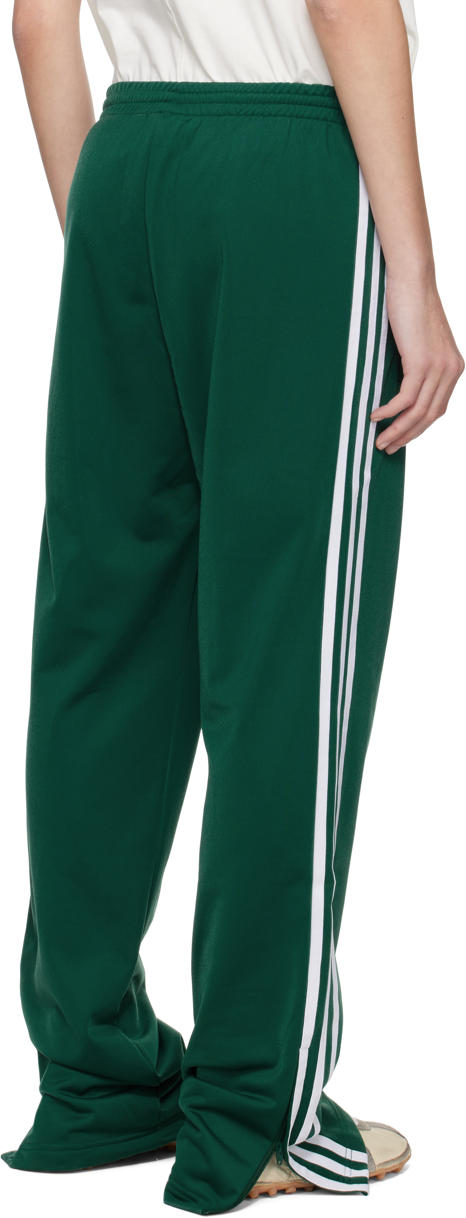 Adidas Originals Adicolor Classic Firebird Loose Fit Recycled Polyester Track Pants In Green