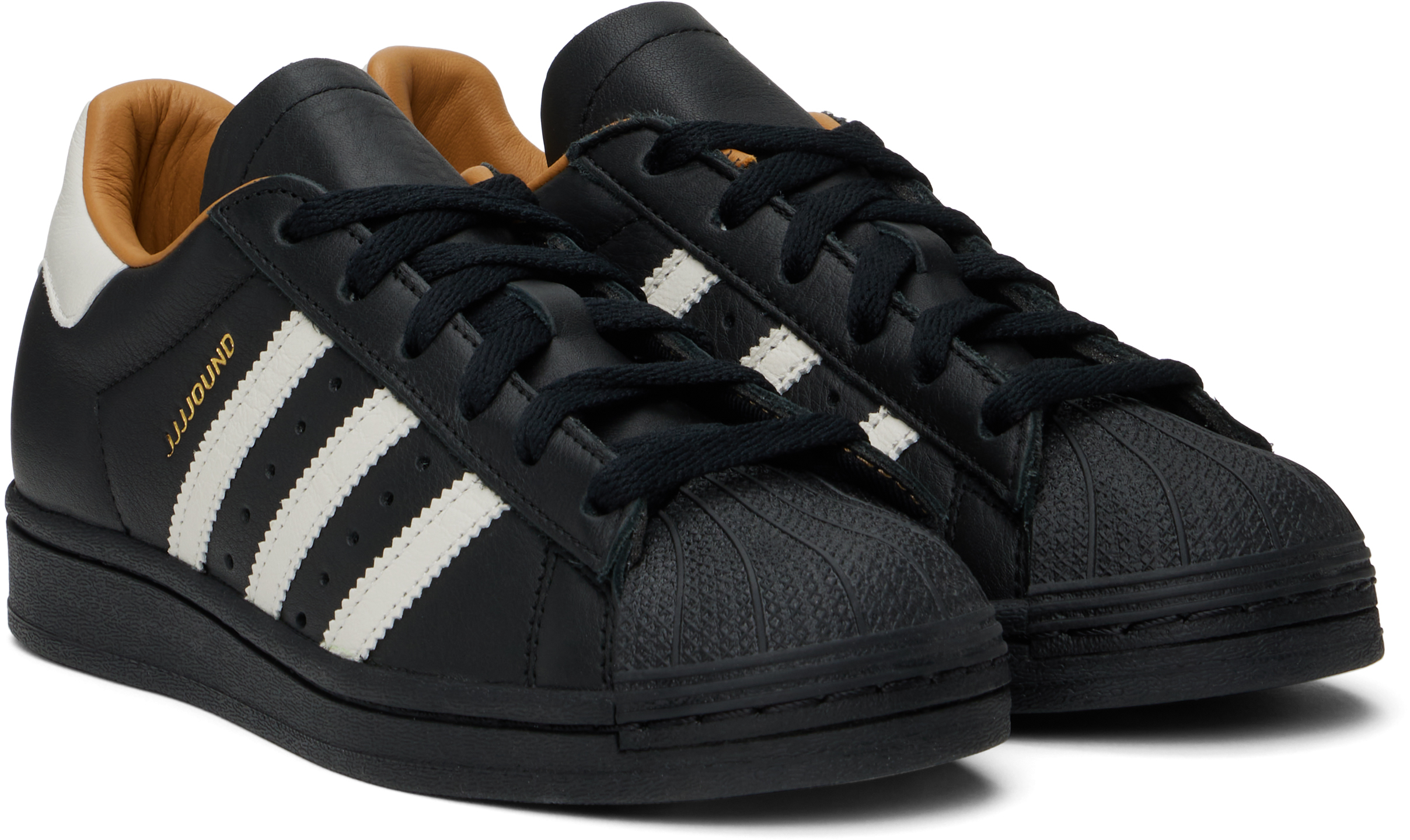 Adidas Originals Black Jjjjound Edition Superstar Sneakers In Core Black/off White