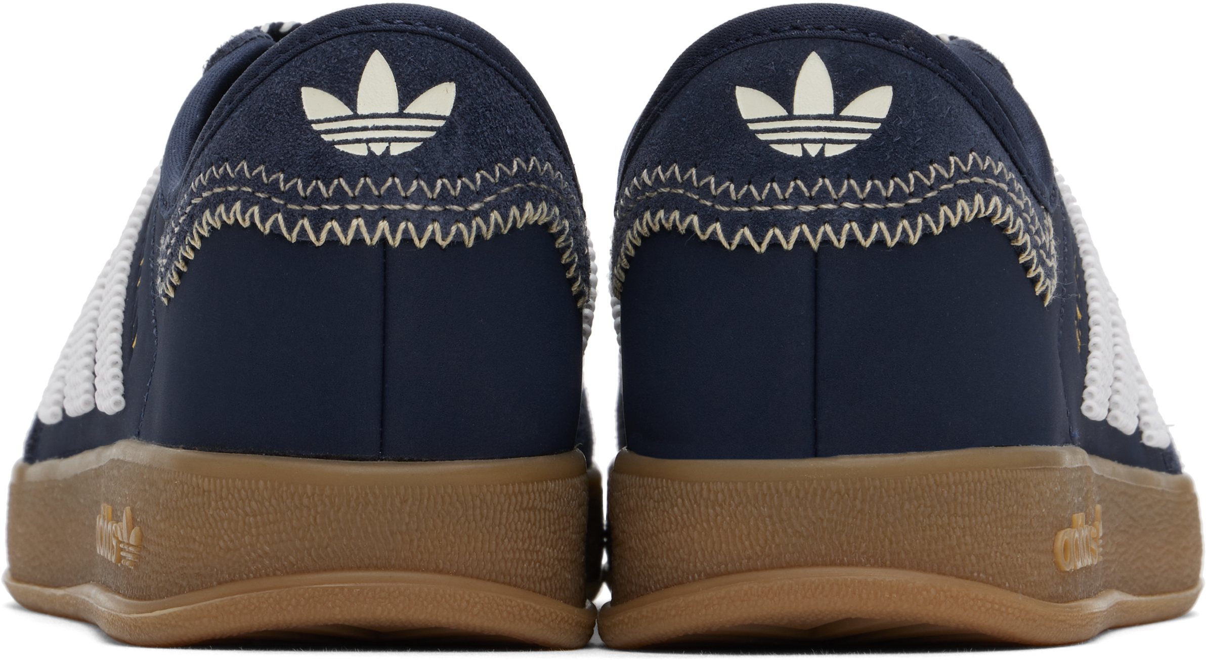 Adidas Originals Navy Clot Edition Gazelle Sneakers In Collegiate Navy/off