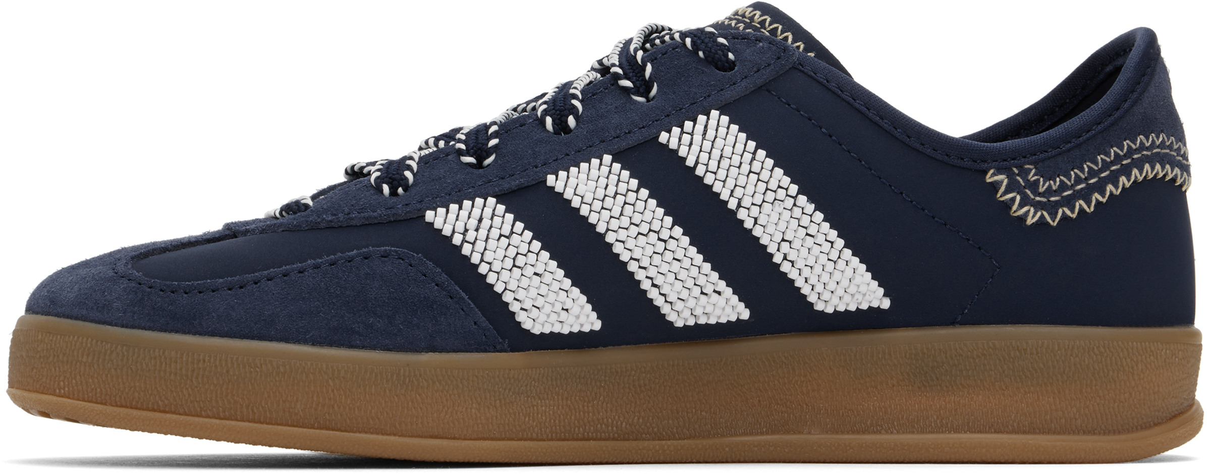 Adidas Originals Navy Clot Edition Gazelle Sneakers In Collegiate Navy/off