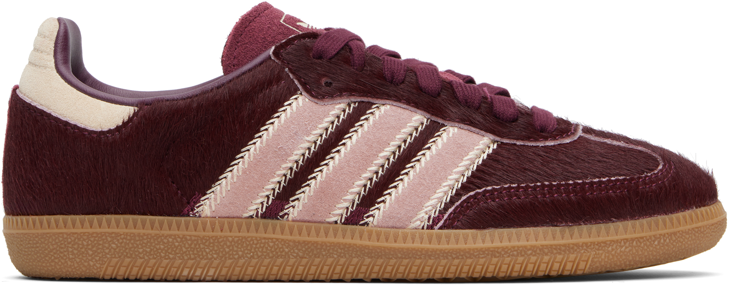 Shop Adidas Originals Purple Samba Og Sneakers In Sand Strata / Maroon