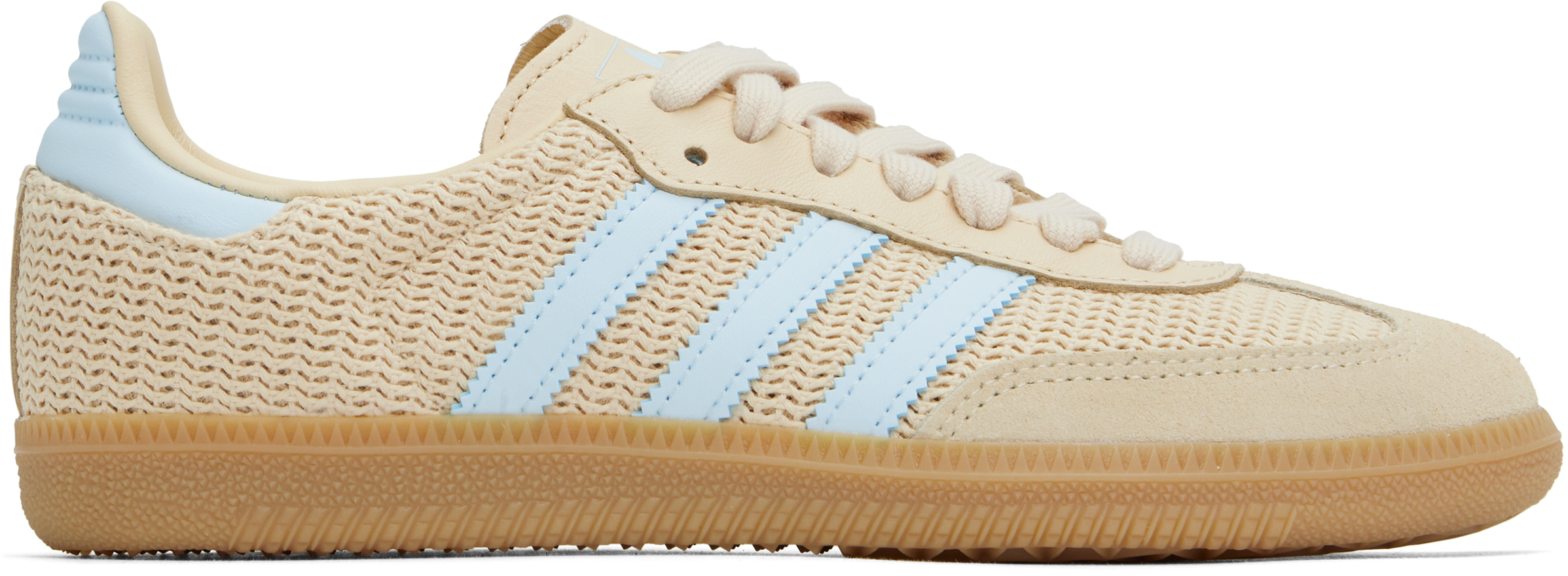 Beige & Blue Samba OG Sneakers