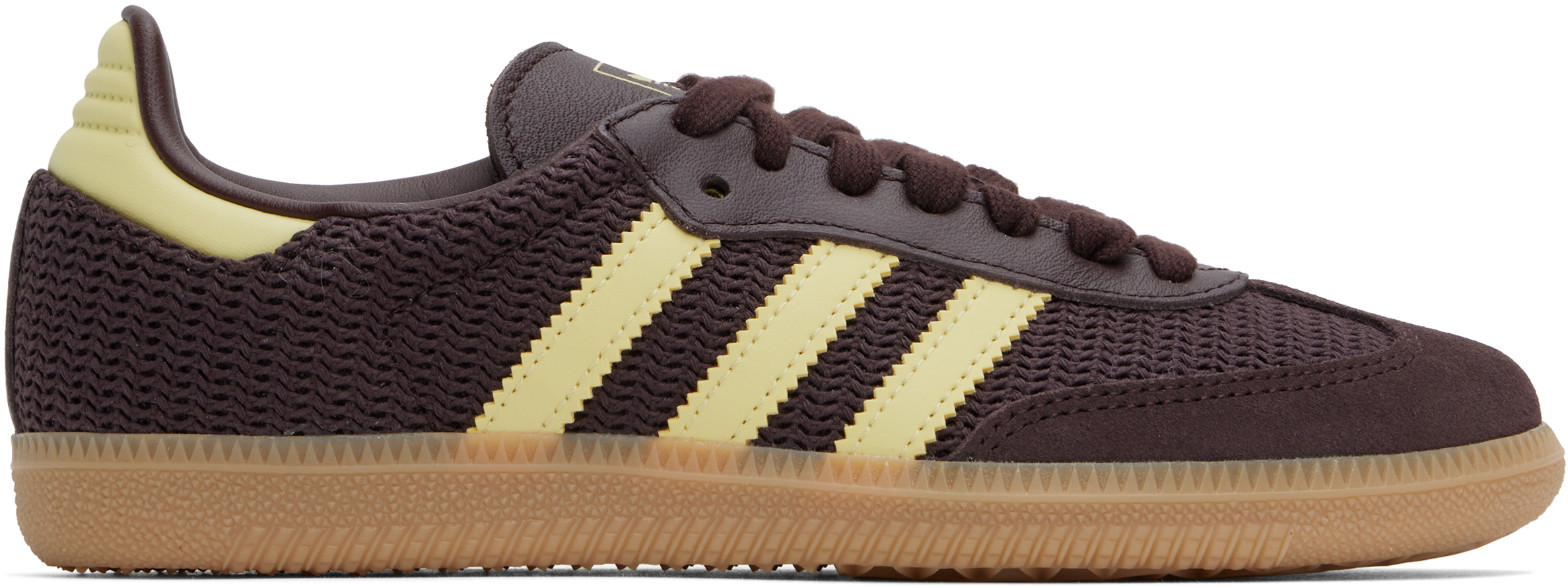 Brown & Yellow Samba OG Sneakers