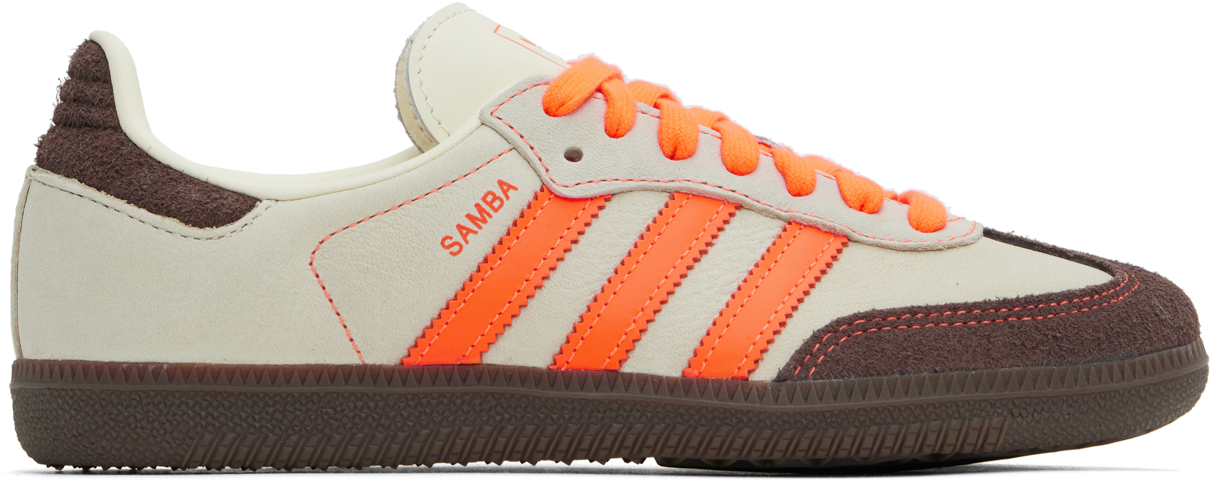 Beige & Orange Samba OG Sneakers