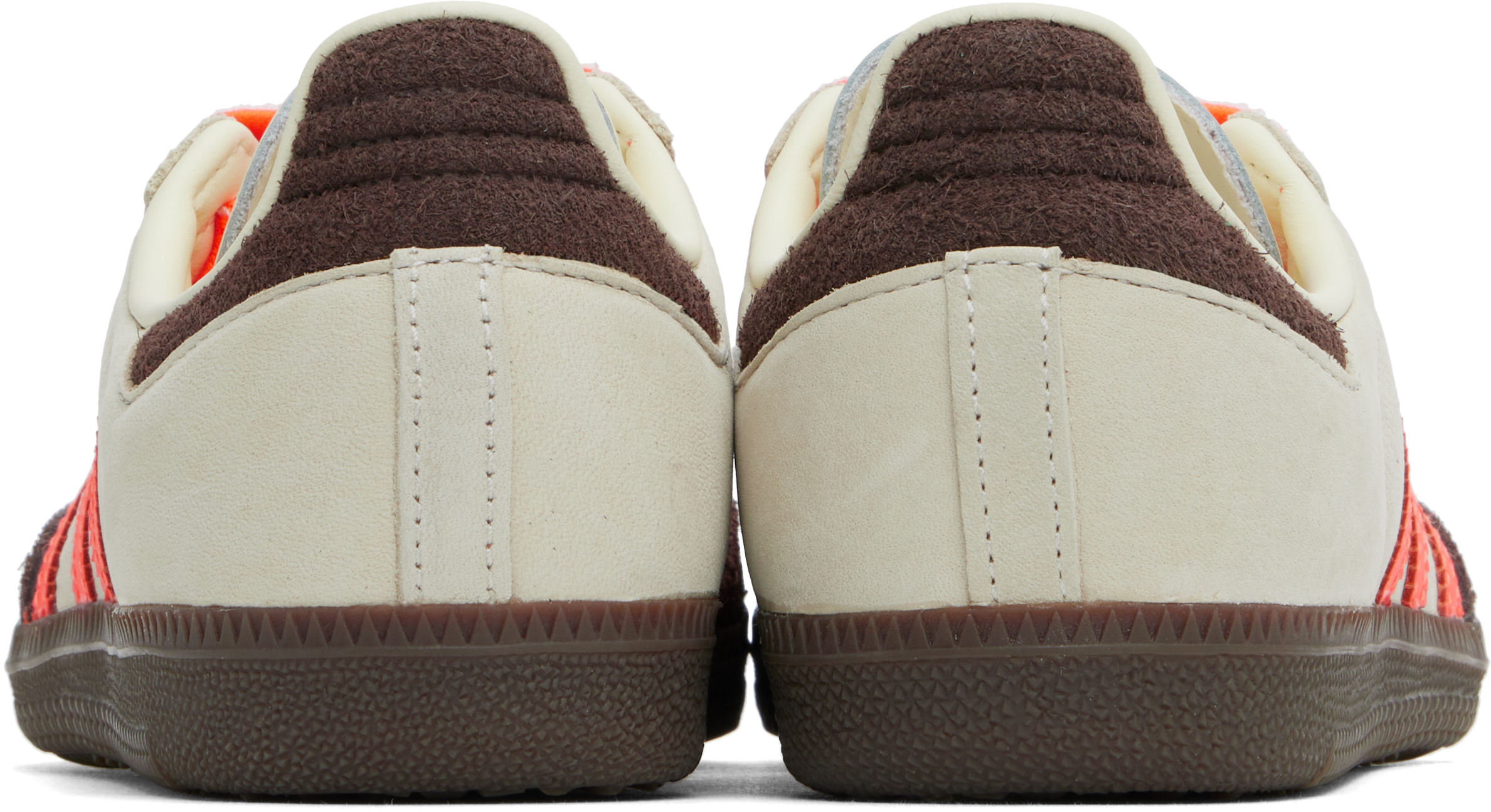Adidas Originals Samba Og Leather Low-top Sneakers In Solar Orange / Cream