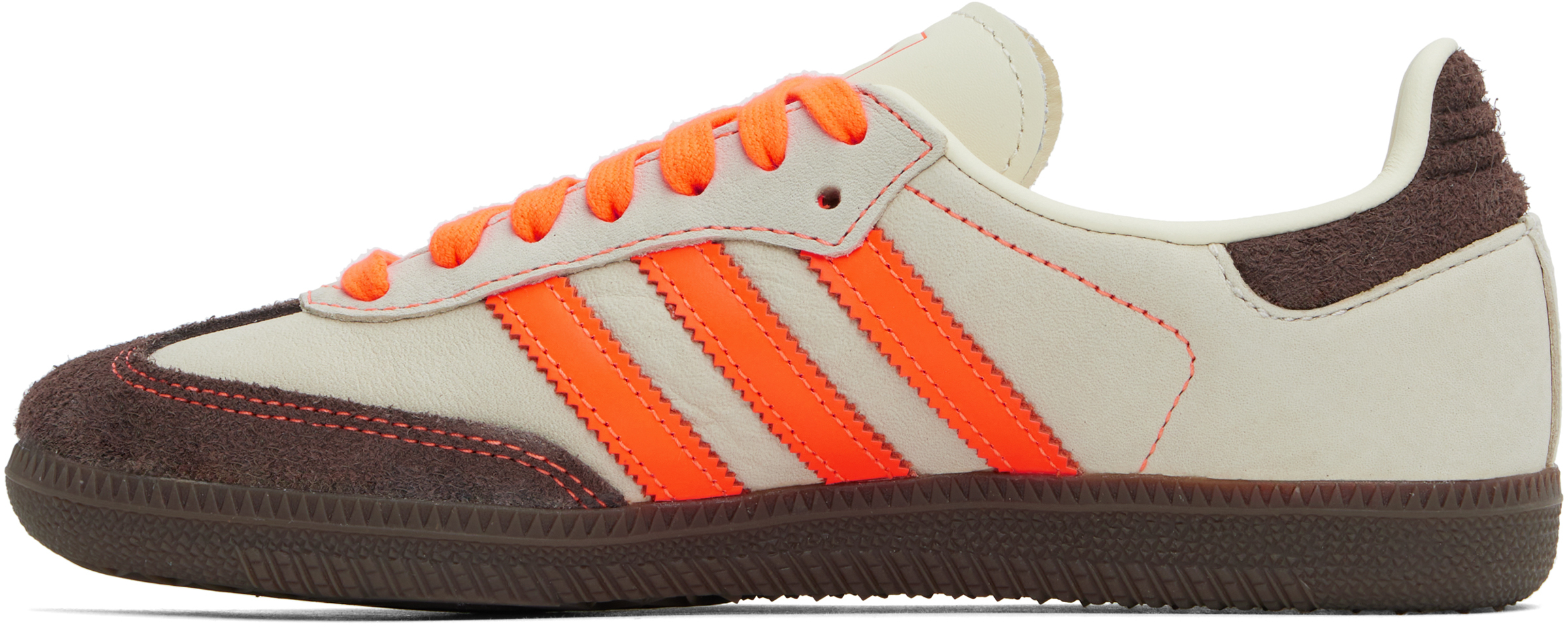 Adidas Originals Samba Og Leather Low-top Sneakers In Solar Orange / Cream