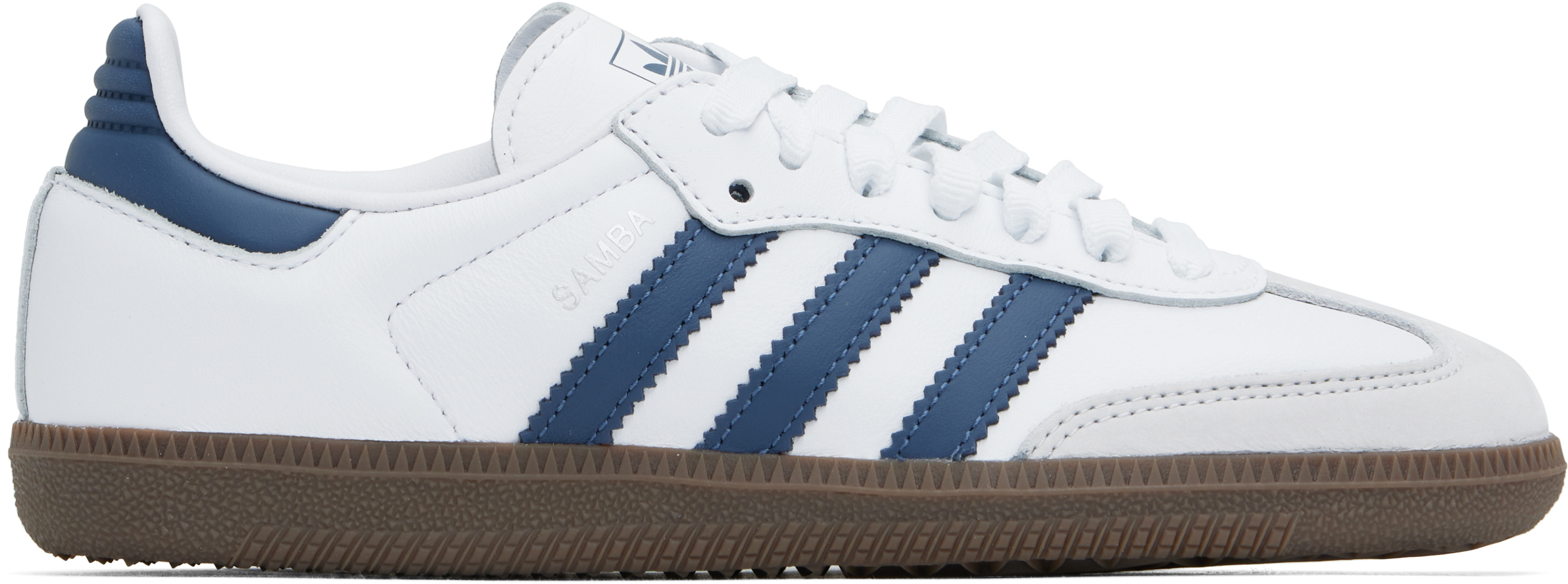 White & Navy Samba OG Sneakers