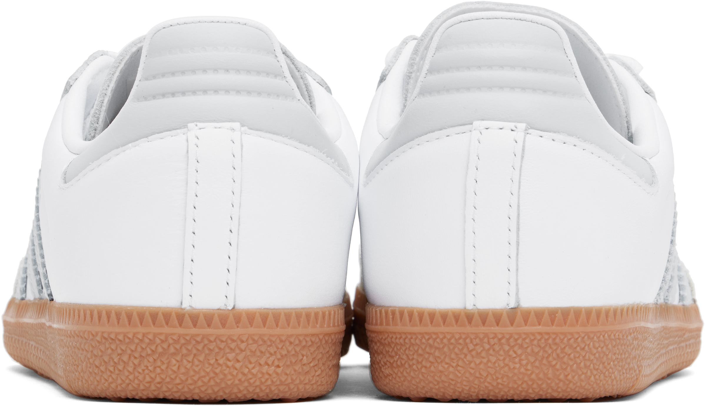 Adidas Originals White & Gray Samba Og Sneakers In Ftwr White / Halo Bl