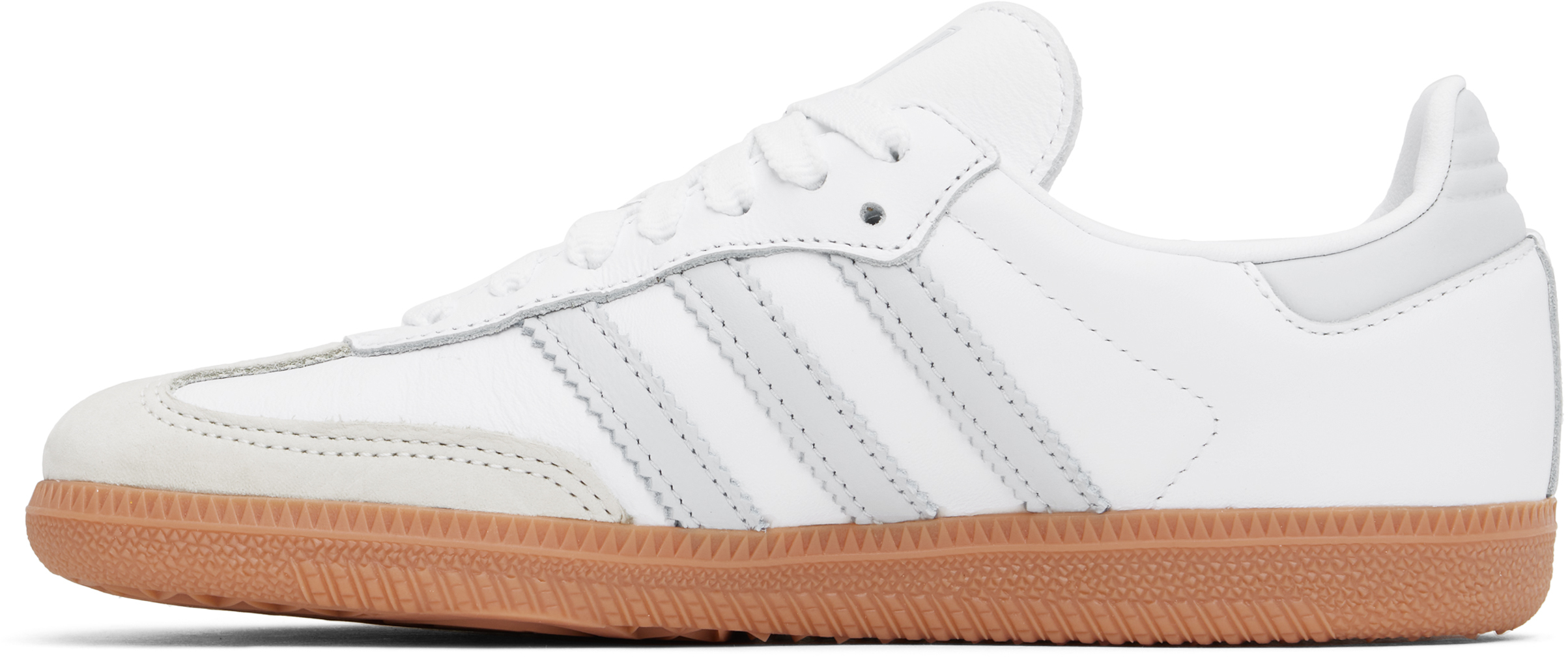 Adidas Originals White & Gray Samba Og Sneakers In Ftwr White / Halo Bl