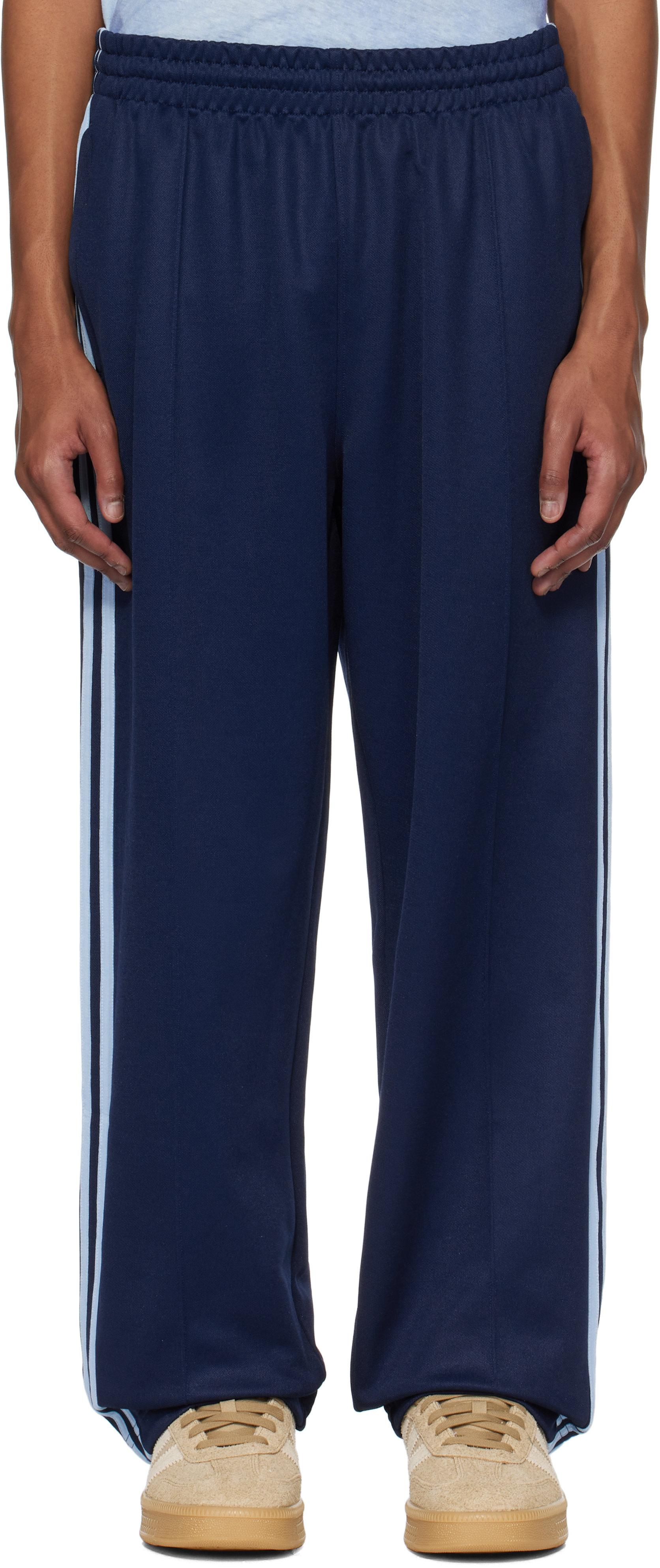 Blue Baggy Track Pants