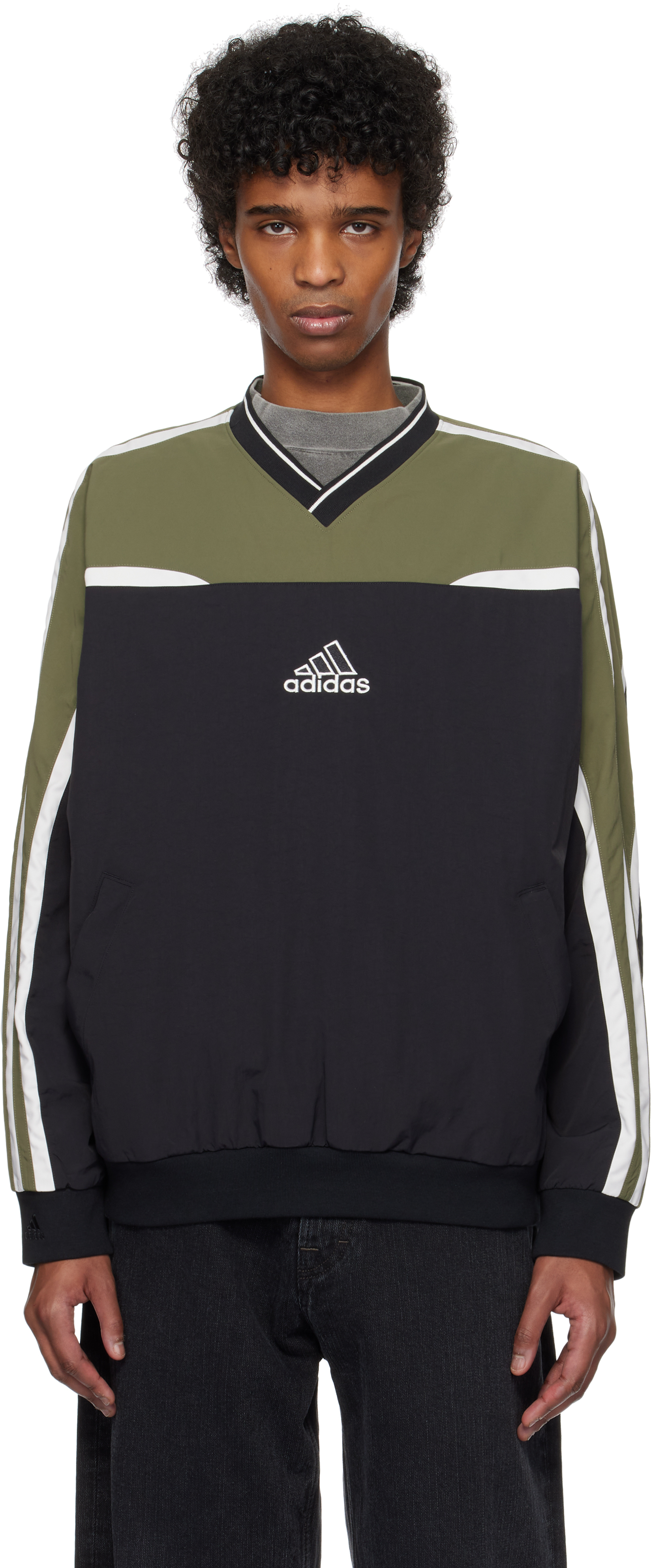 Black 
Khaki Cutline Sweatshirt