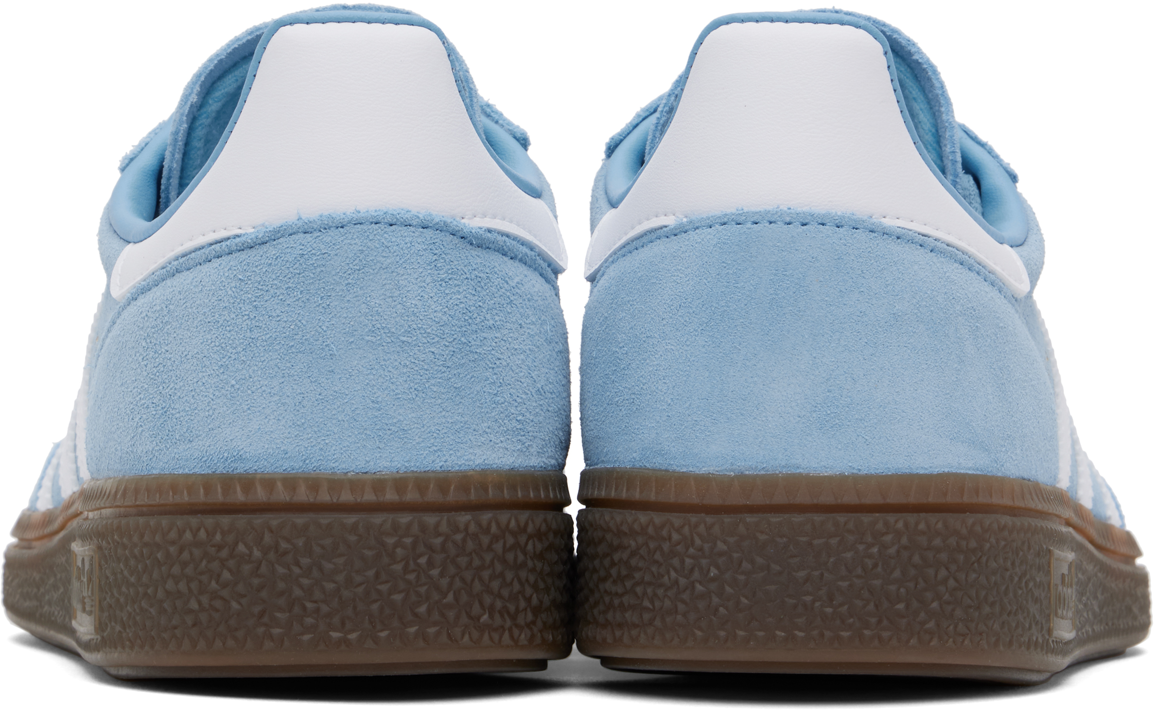 Adidas Originals Mens Blue White Gum Handball Spezial Suede Low-top Trainers In Light Blue / Ftwr Wh