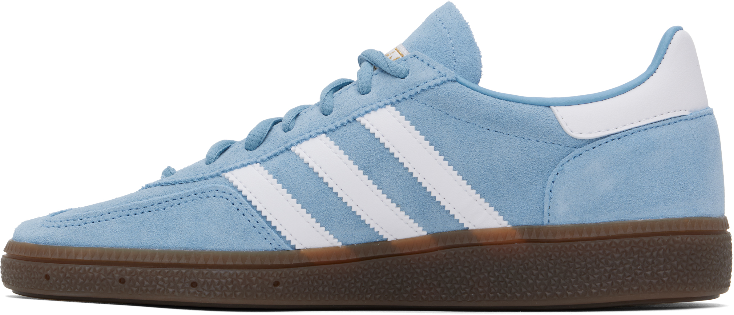 Adidas Originals Mens Blue White Gum Handball Spezial Suede Low-top Trainers In Light Blue / Ftwr Wh