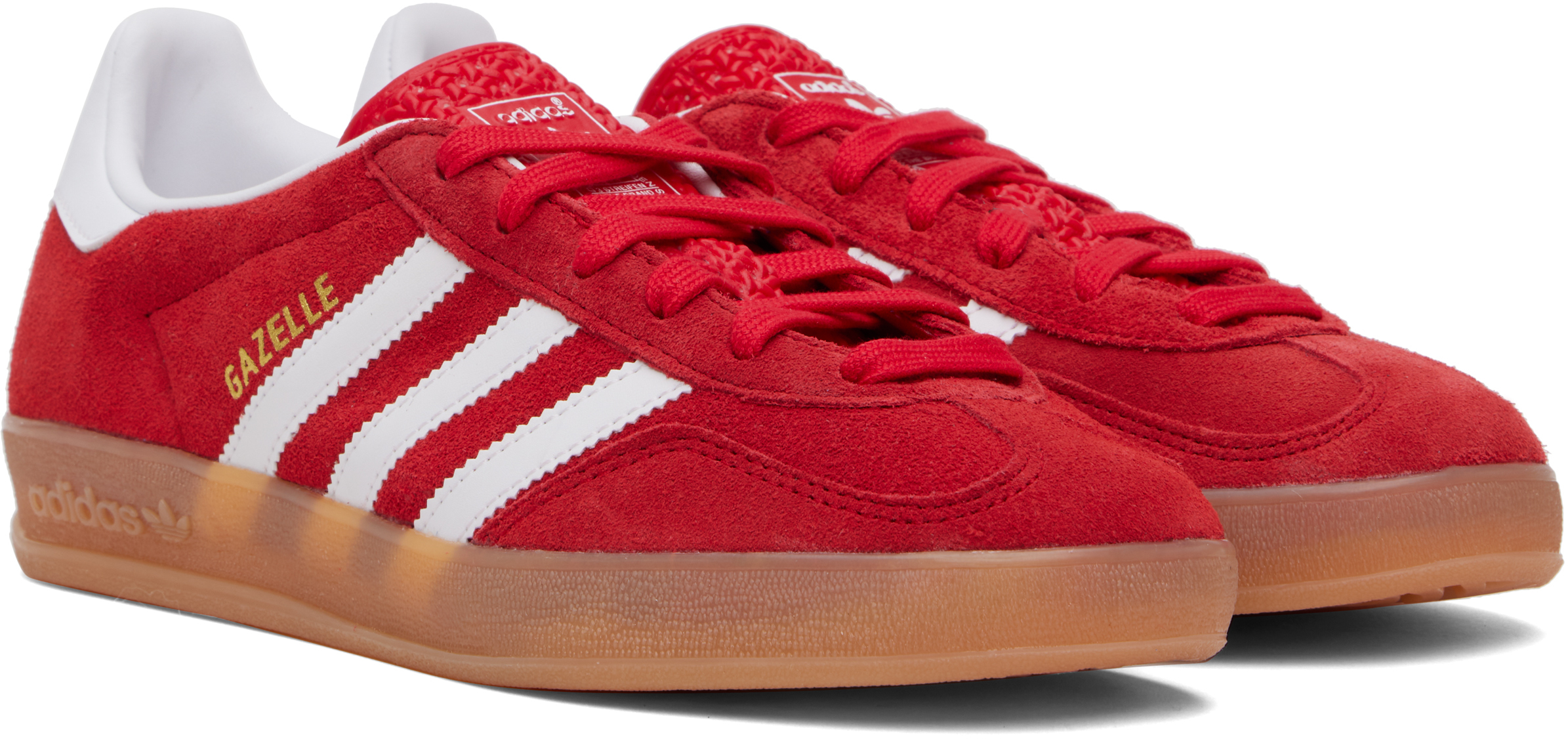 Adidas Originals Gazelle Indoor Sneakers In Better Scarlet / Ftw