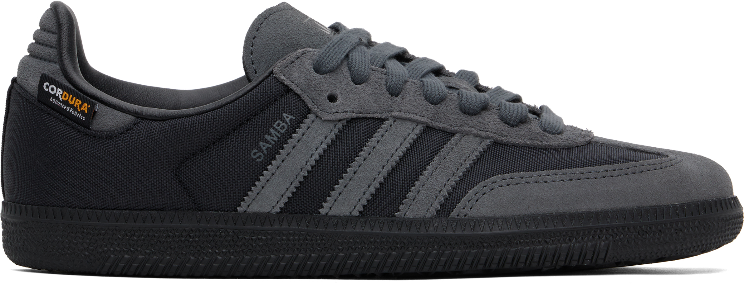 Adidas Originals Black & Gray Samba Og Sneakers In Core Black / Grey Si ...