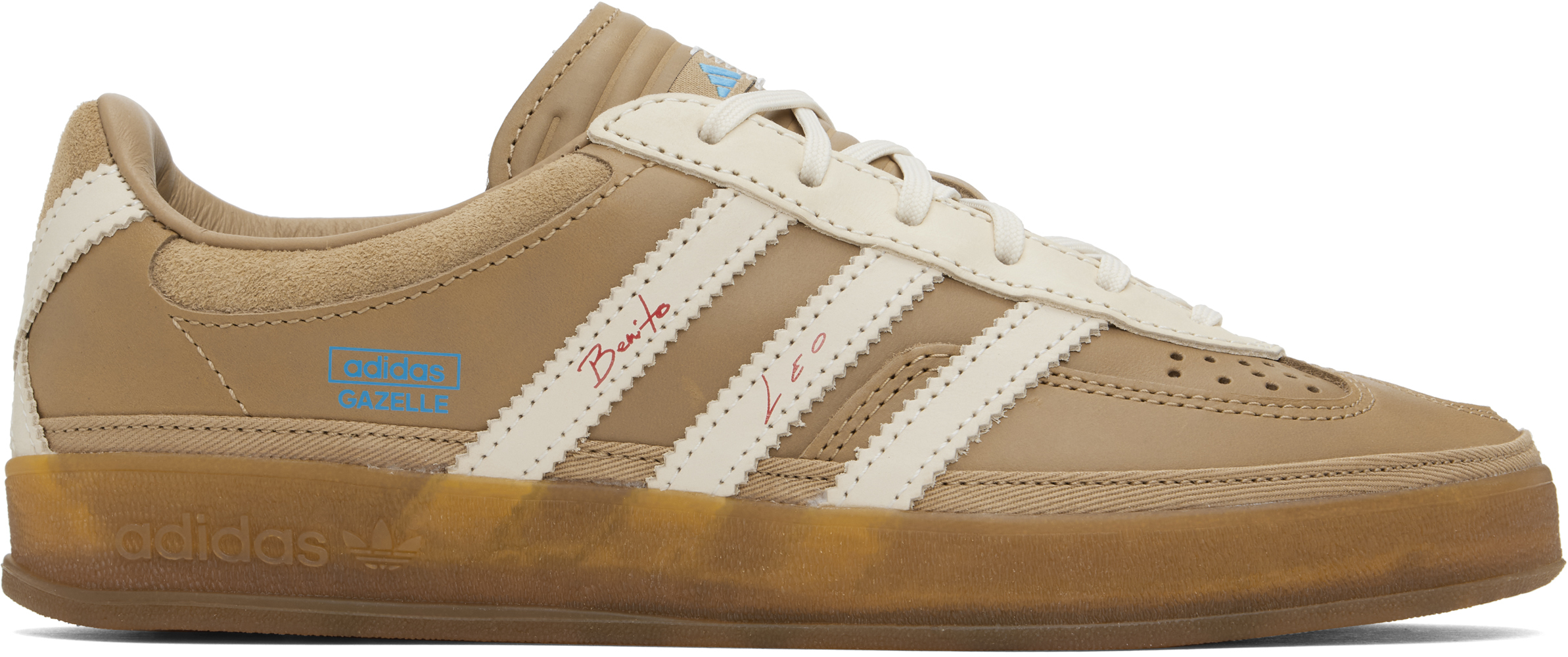 Tan Bad Bunny x Lionel Messi Edition Gazelle Indoor Sneakers