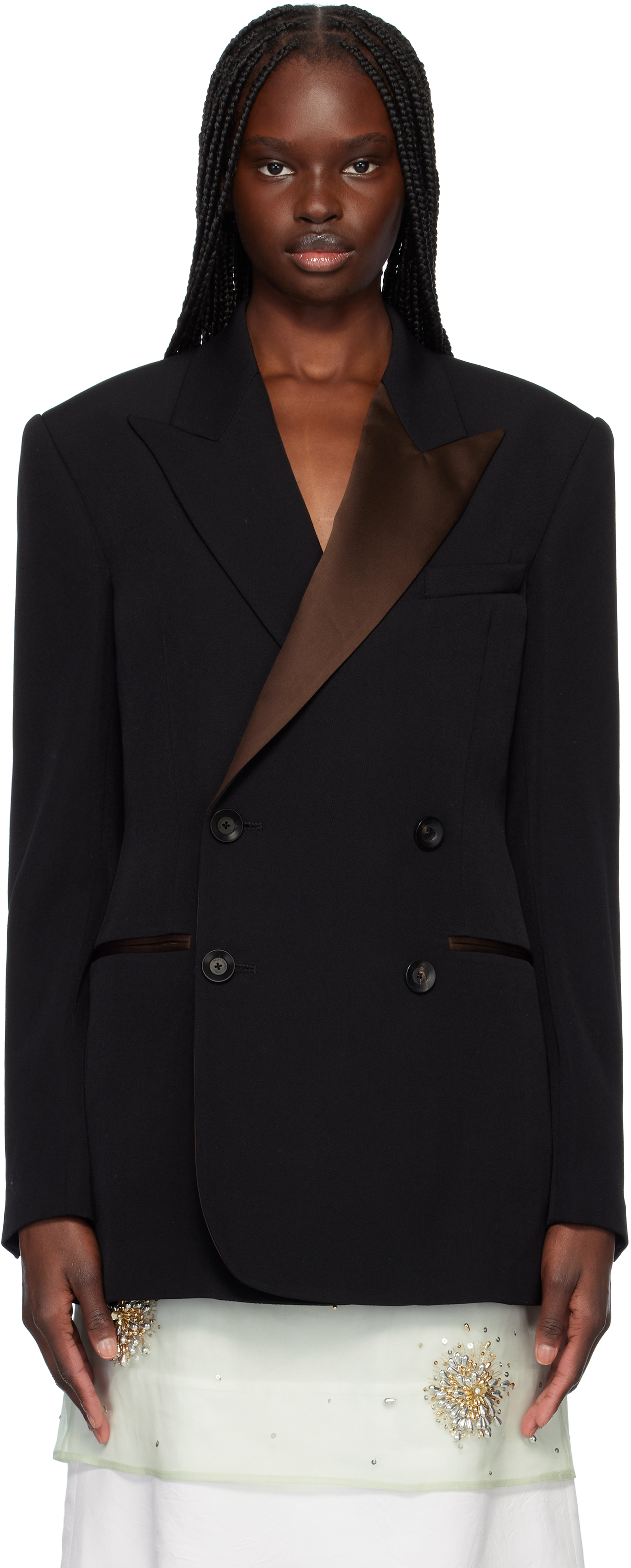 Black Rise Tuxedo Blazer