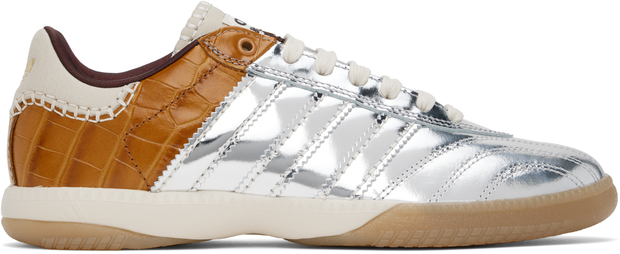 Silver & Brown adidas Originals Edition MN Samba Sneakers