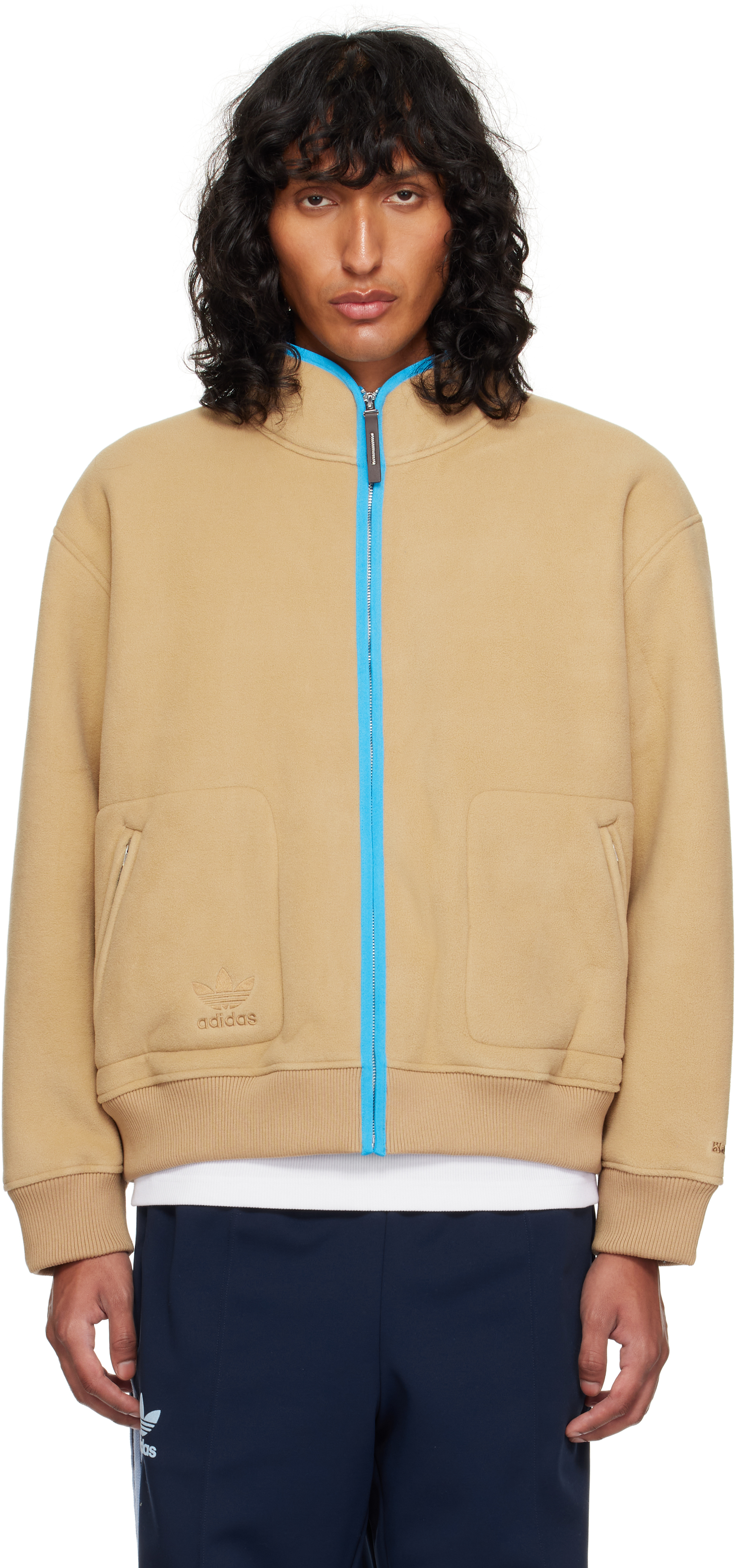 Beige adidas Originals Edition Fleece Jacket