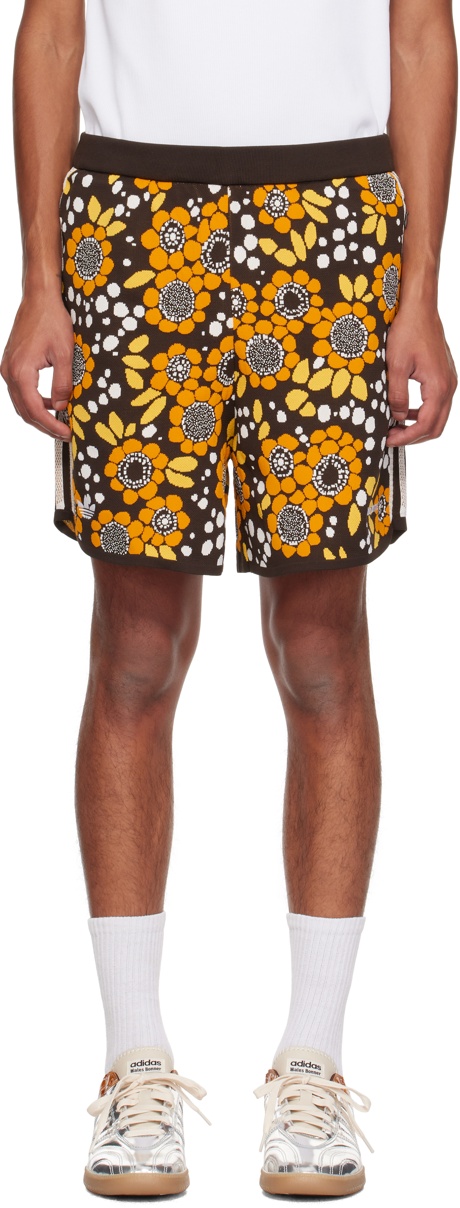 Multicolor adidas Originals Edition Knit Floral Shorts