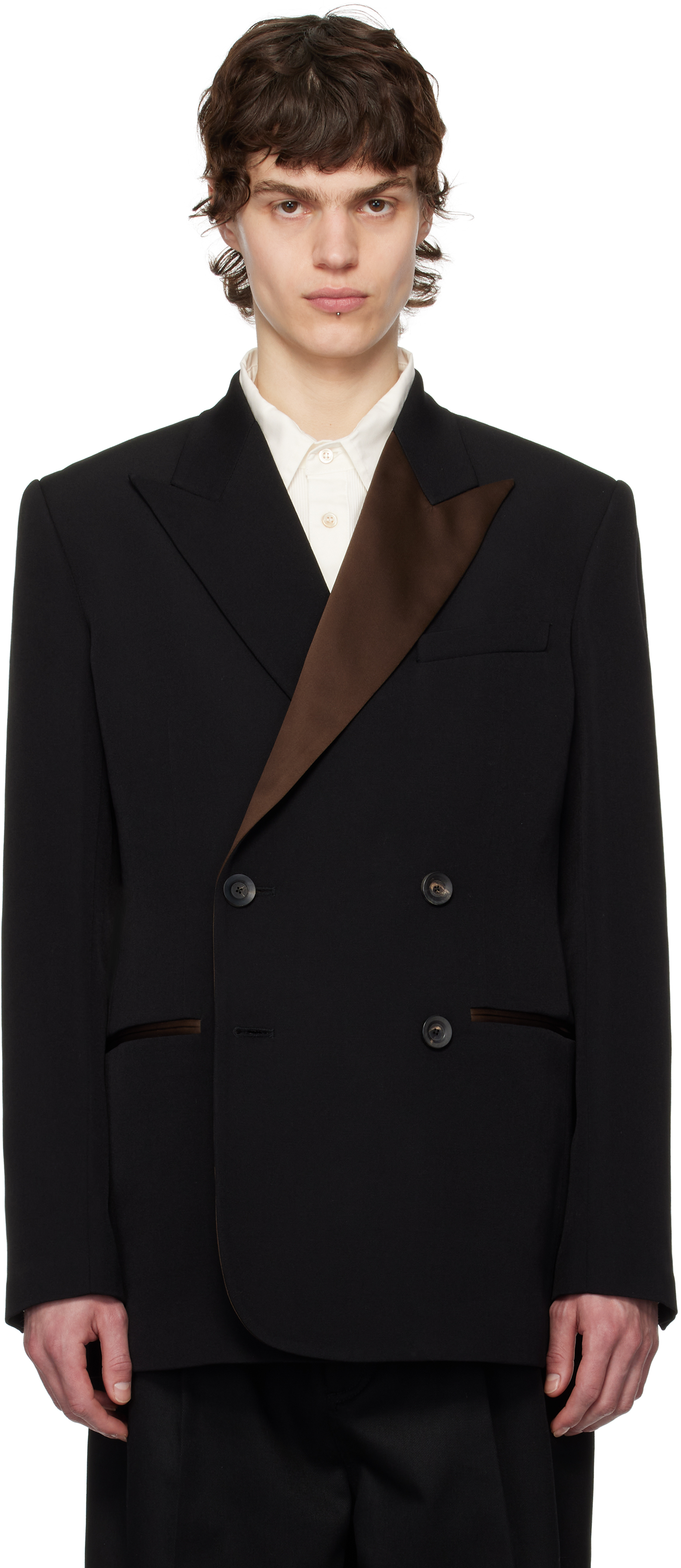 Black Rise Tuxedo Blazer