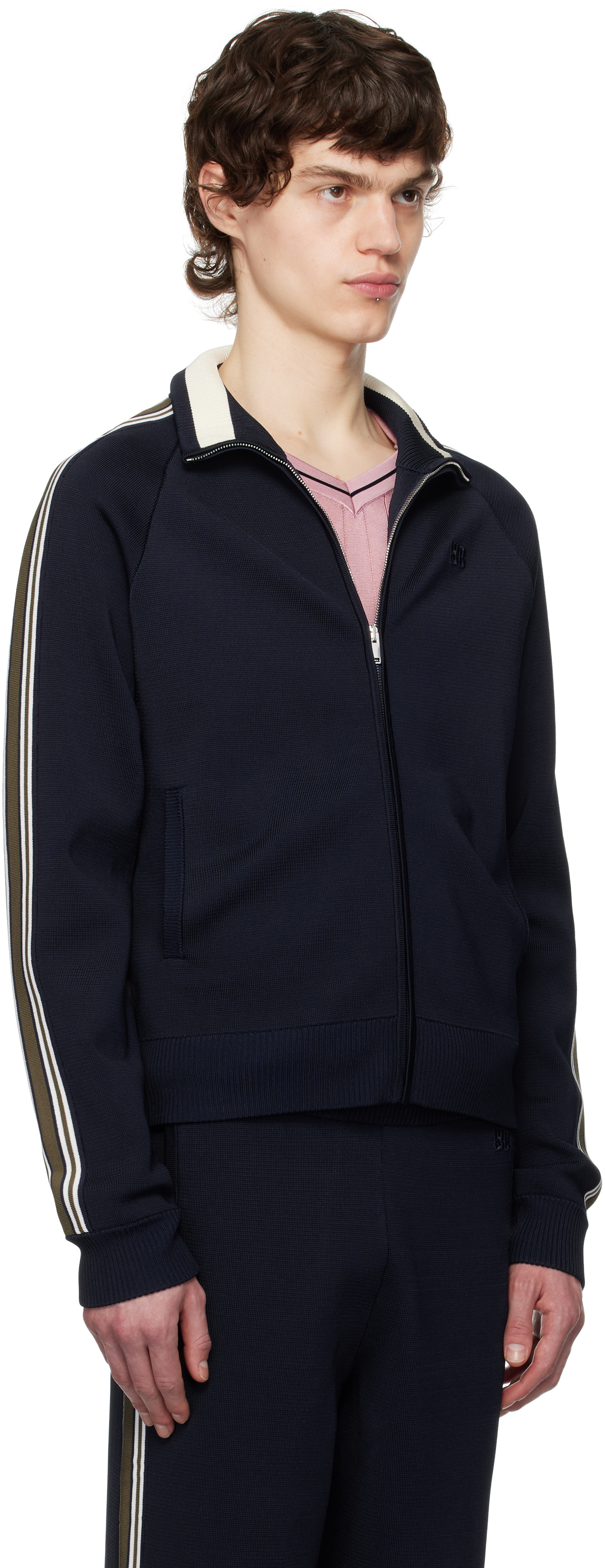 Shop Wales Bonner Navy Tide Track Jacket