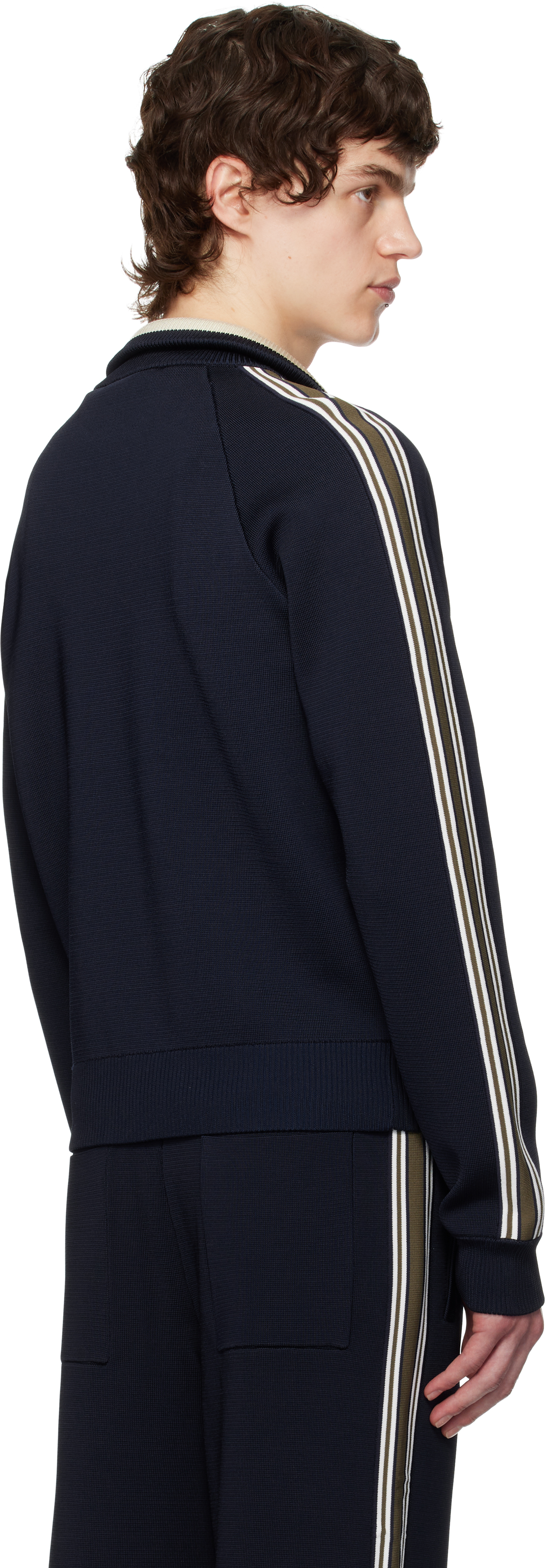 Shop Wales Bonner Navy Tide Track Jacket