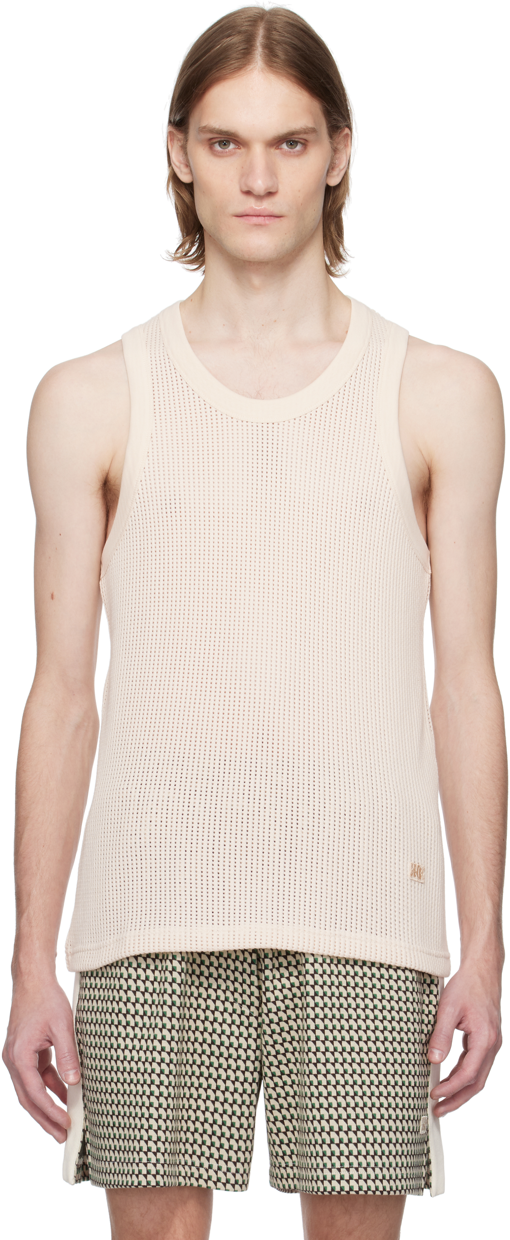 WALES BONNER OFF-WHITE GROOVE TANK TOP 