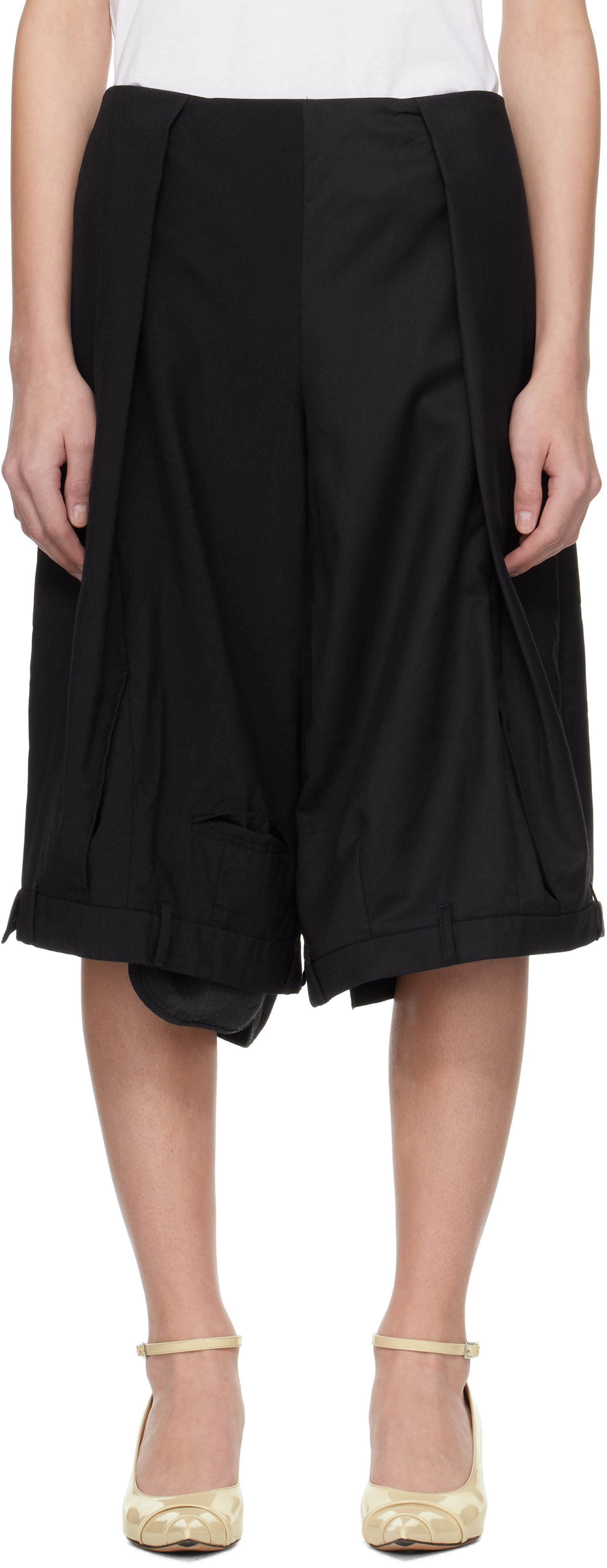HODAKOVA: Upside Down Wide Trouser Shorts | SSENSE