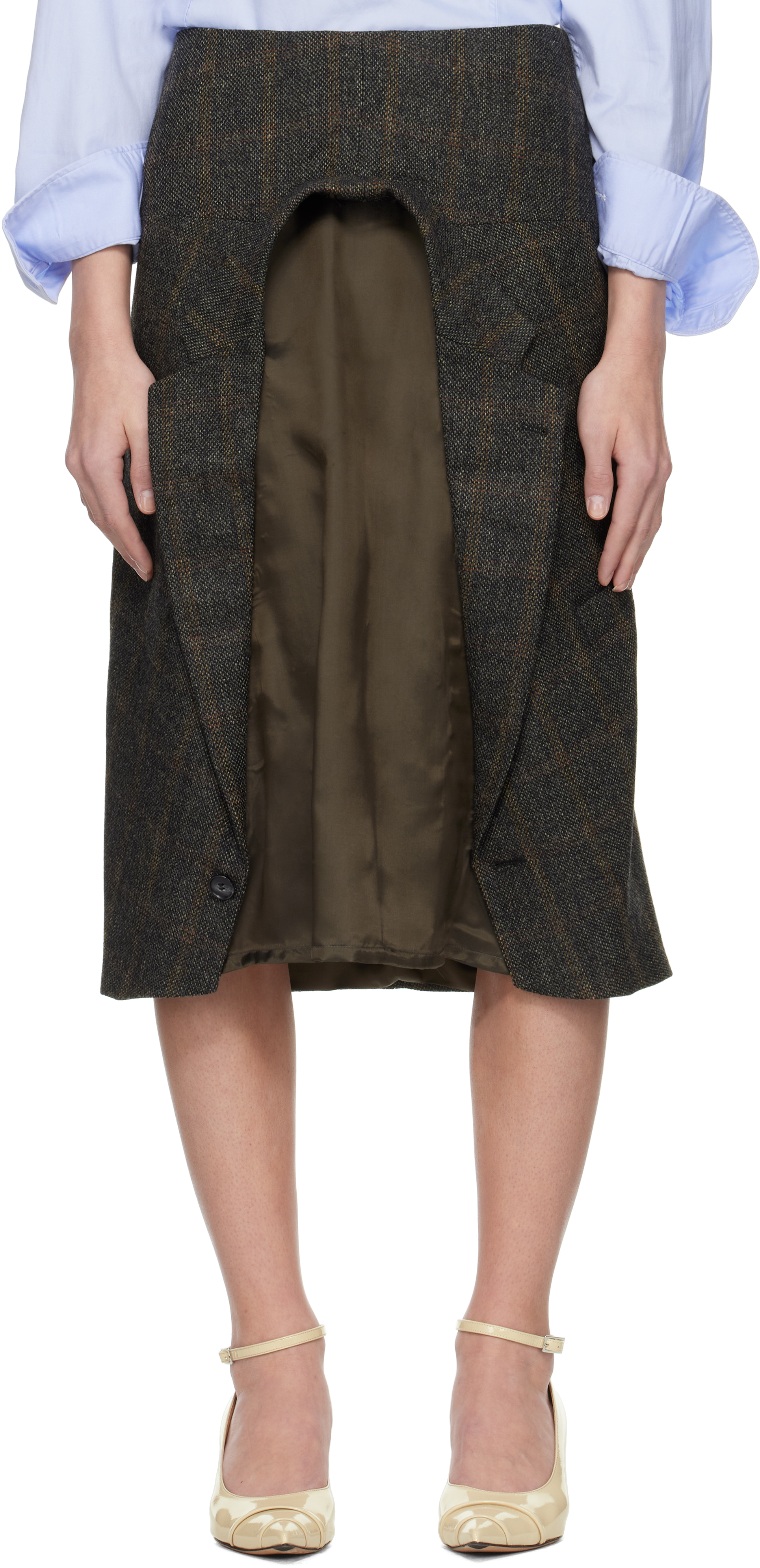 HODAKOVA INSIDE OUT BLAZER MIDI SKIRT